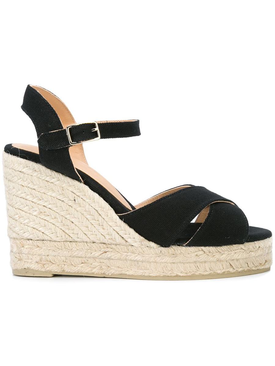 Castañer Blaudell Raffia Wedge Espadrilles