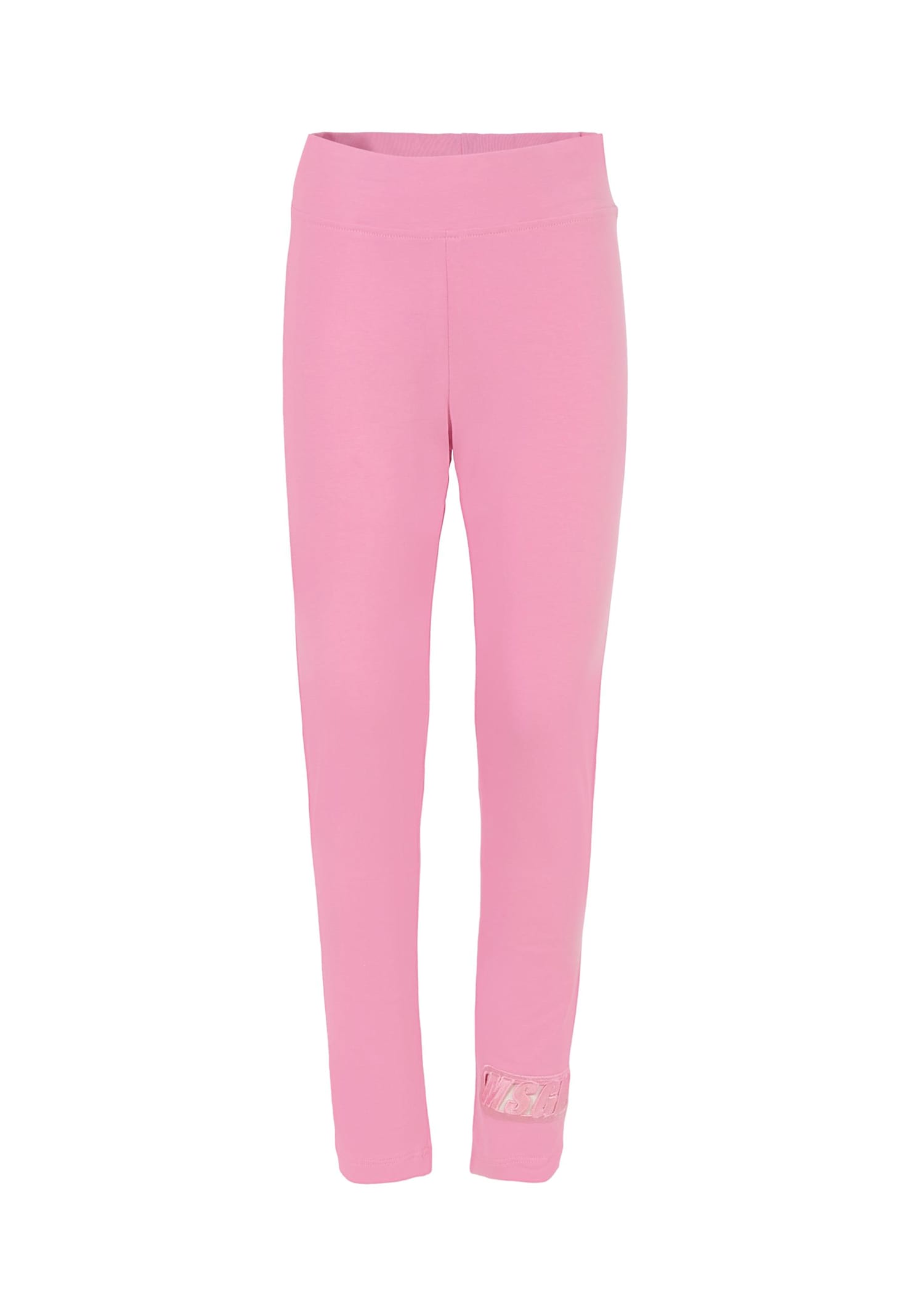 MSGM Pink Leggings For Girl With Logo