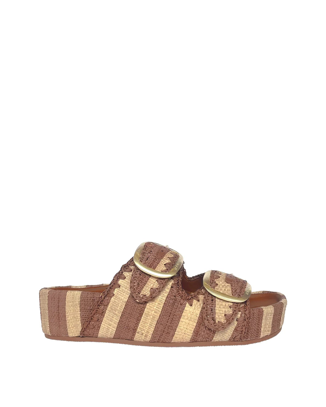 Theo Brown/Natural Two-Band Sandal