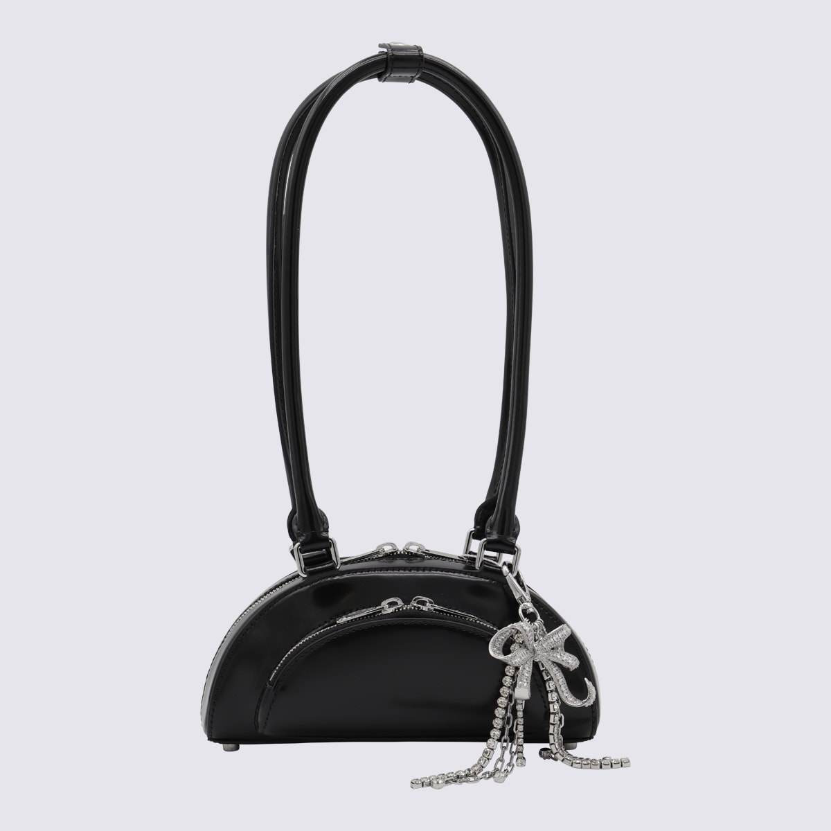 self-portrait Black Leather Top Handle Bag