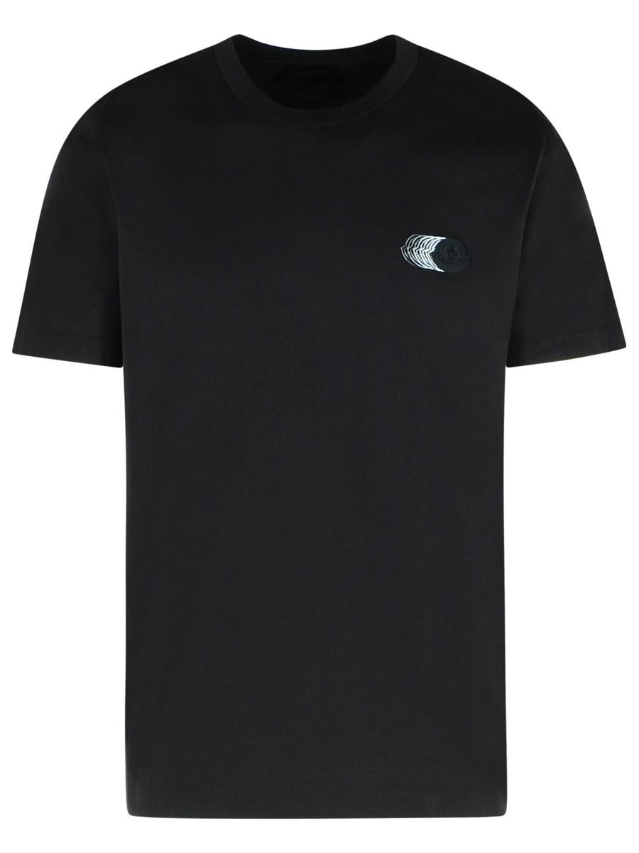 Moncler Black Cotton T-Shirt