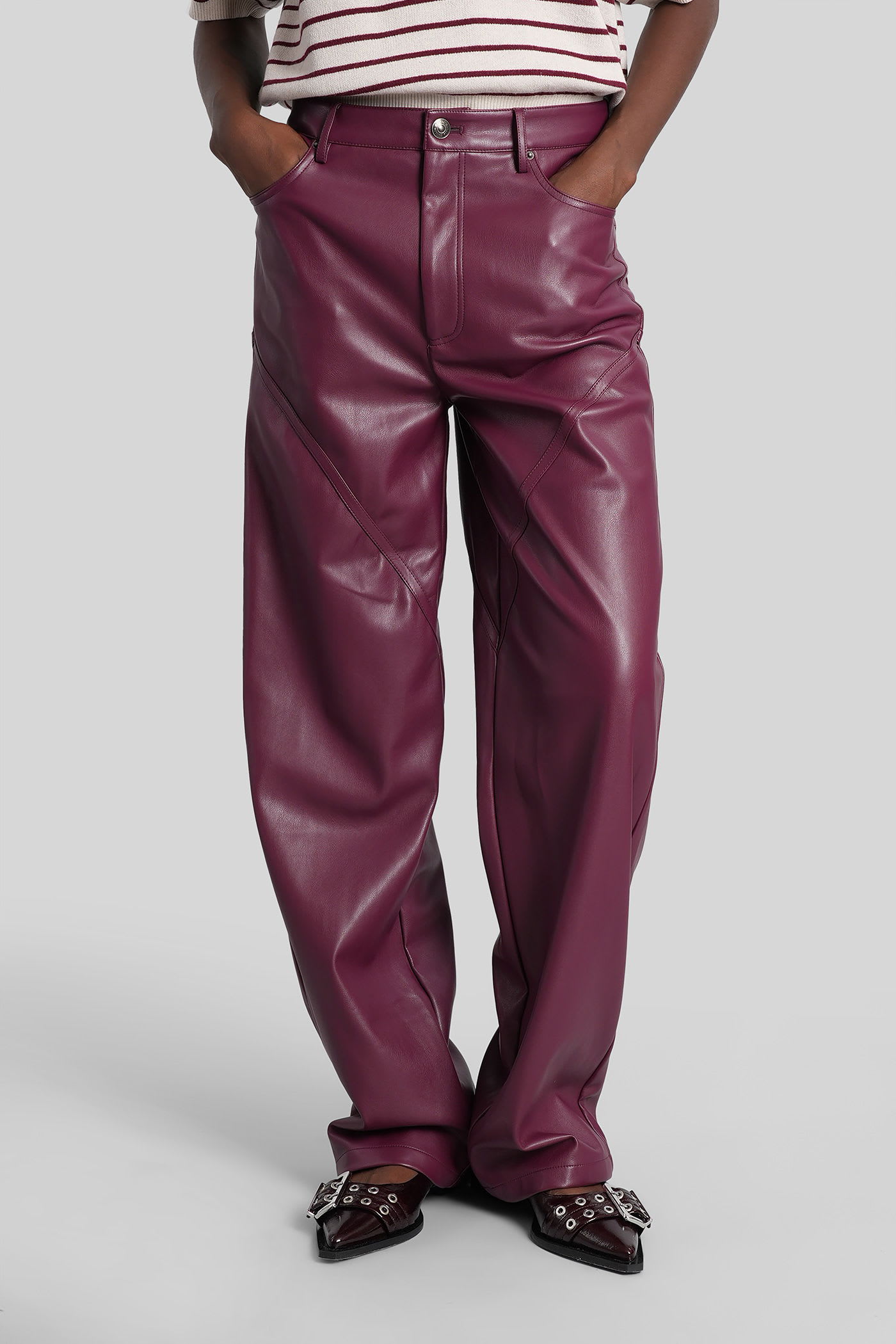 Rotate by Birger Christensen Pants In Bordeaux Polyester