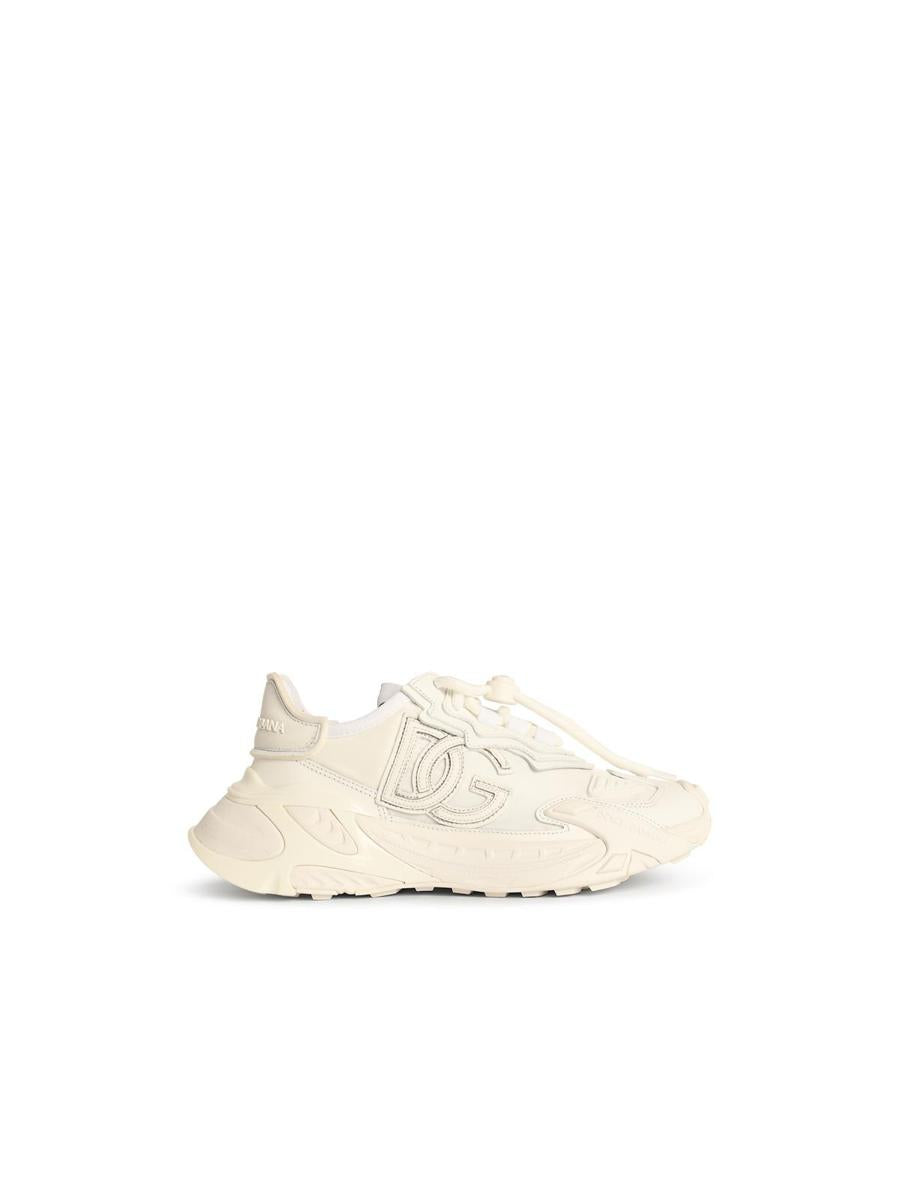 Dolce & Gabbana 'Daymaster' White Leather Blend Sneakers