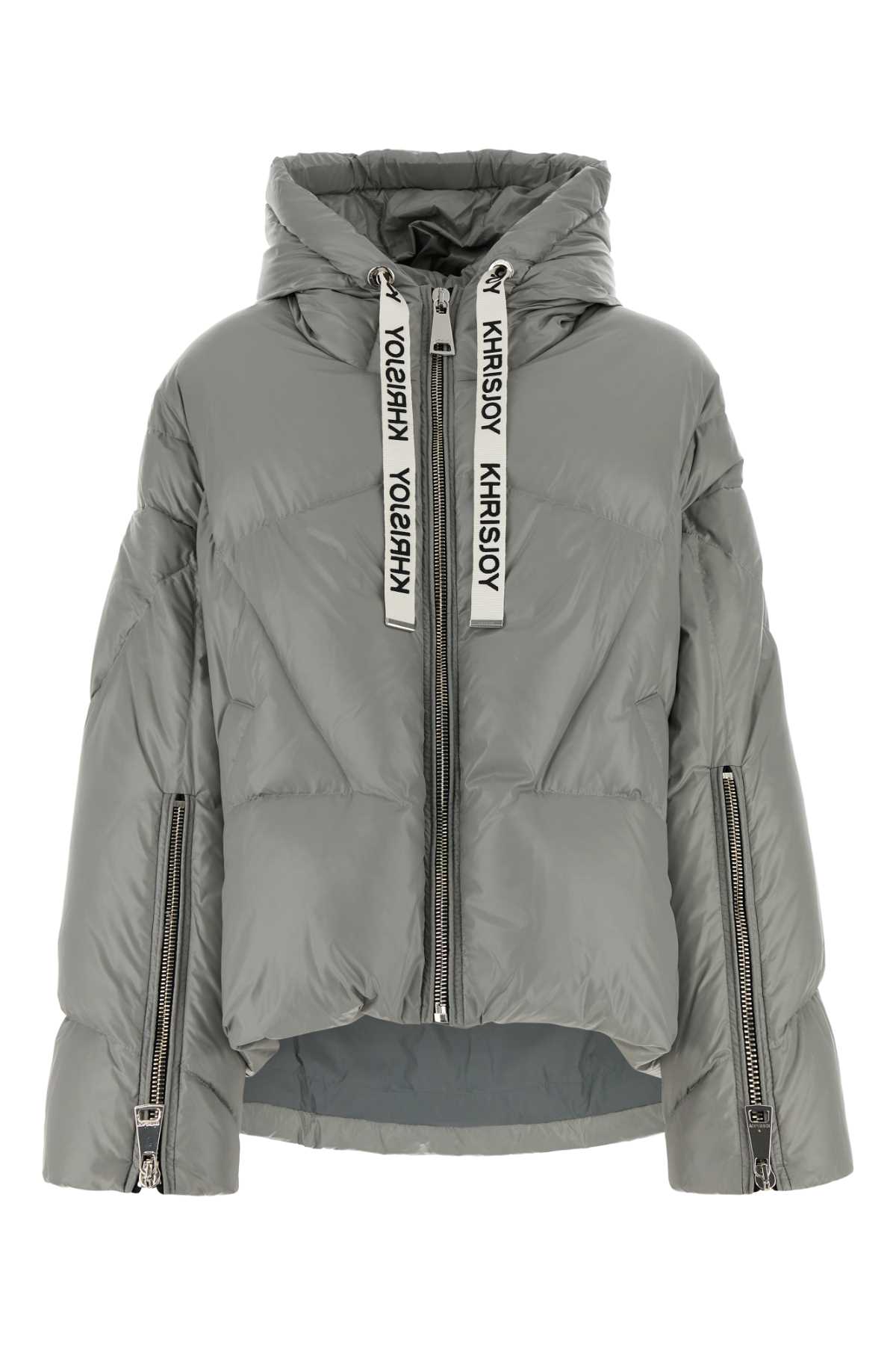 Khrisjoy Grey Nylon Down Jacket