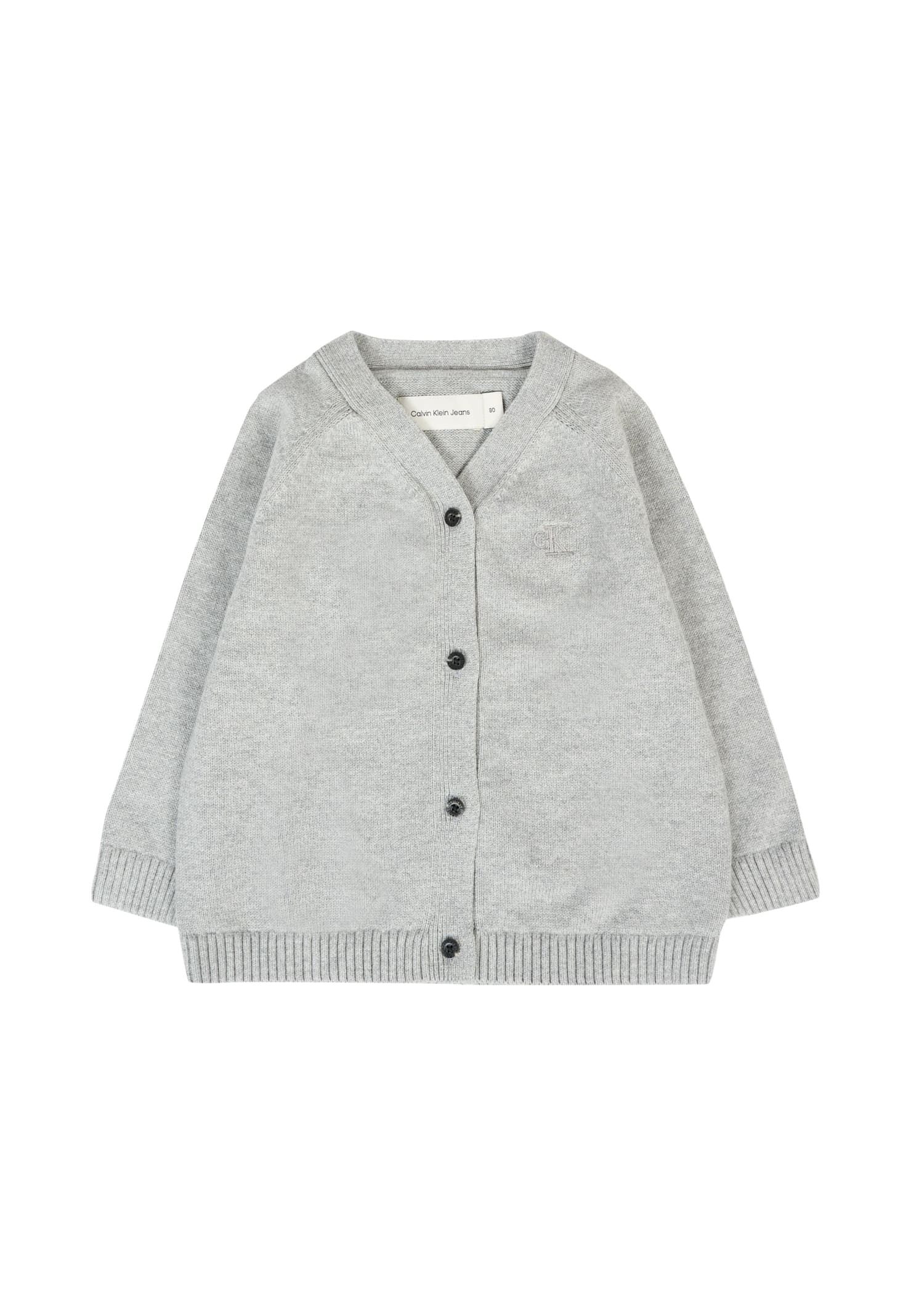 Calvin Klein Grey Cardigan For Babykids With Logo