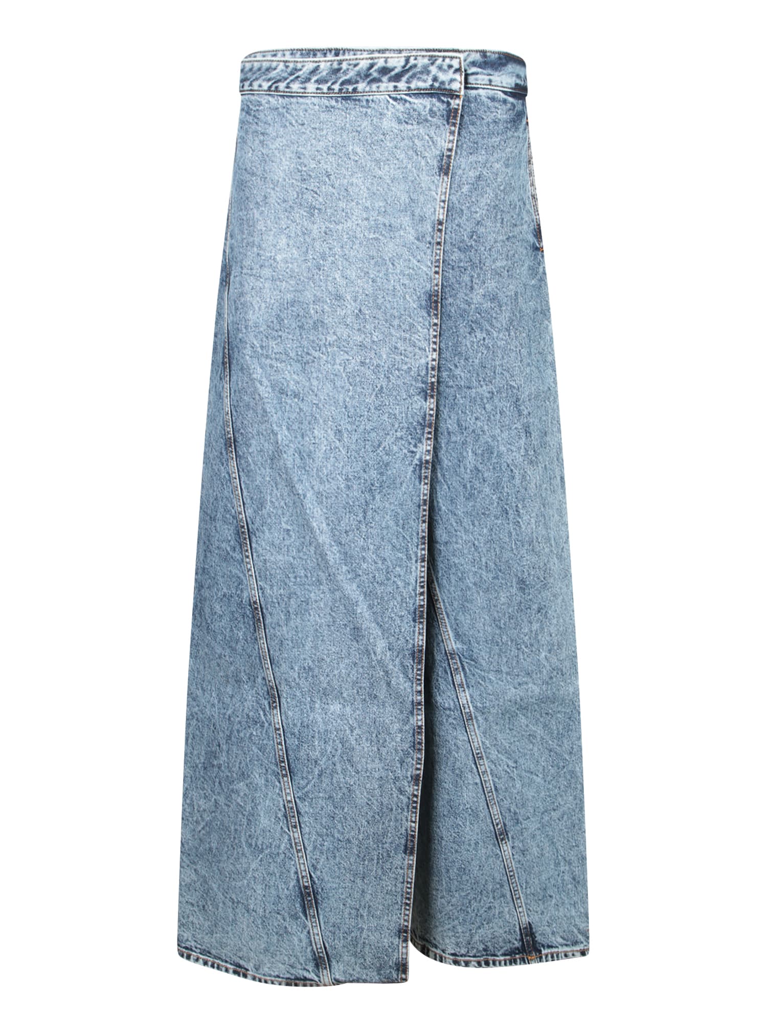 Alaia Washed Denim Skirt