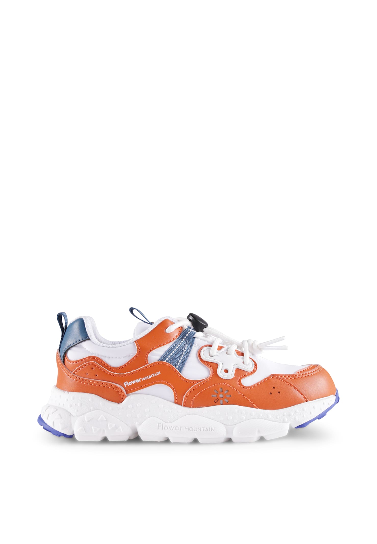 Flower Mountain Orange Sneakers For Kids