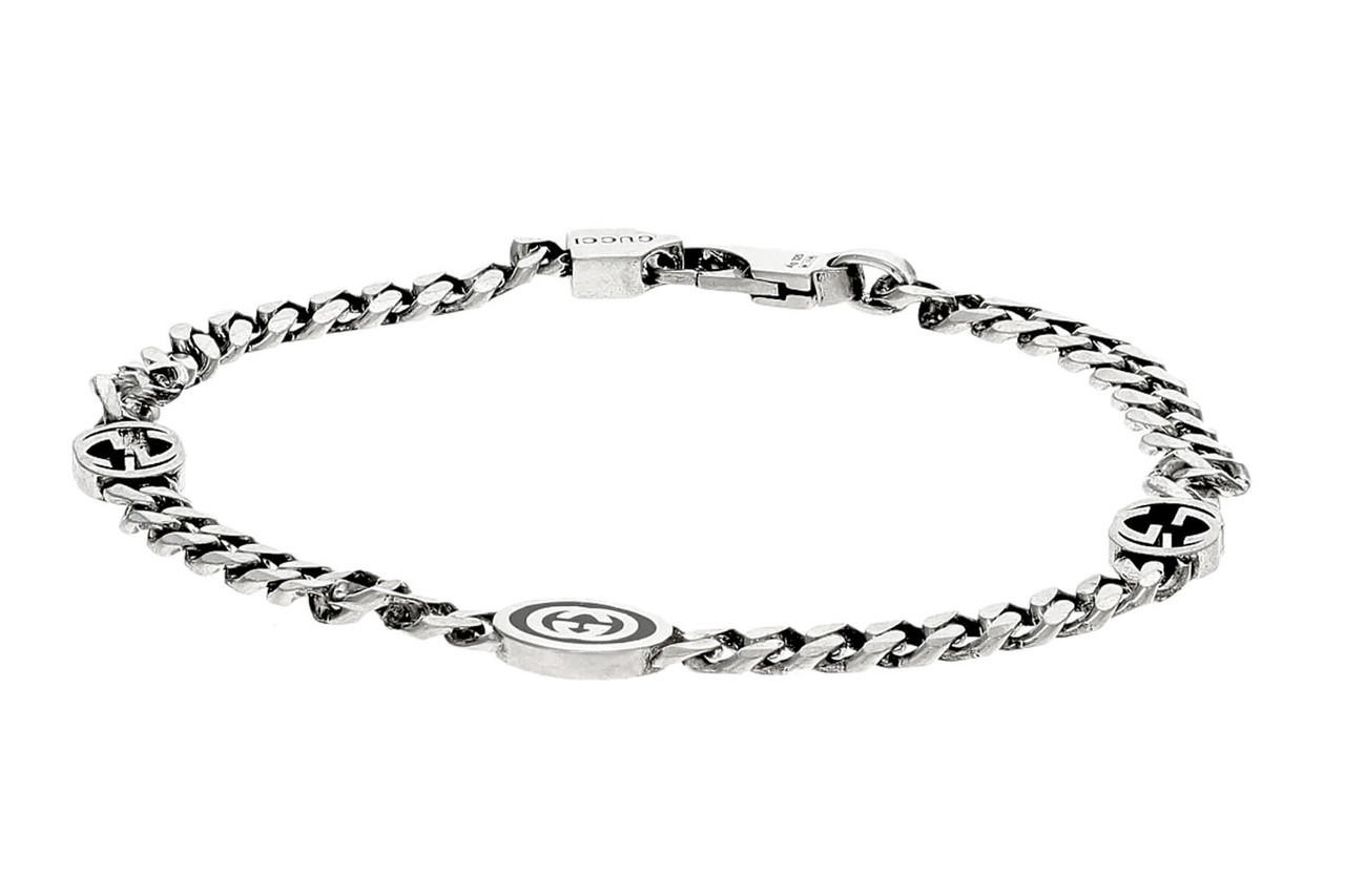 GUCCI Interlocking G Sterling Silver Bracelet YBA6786600010
