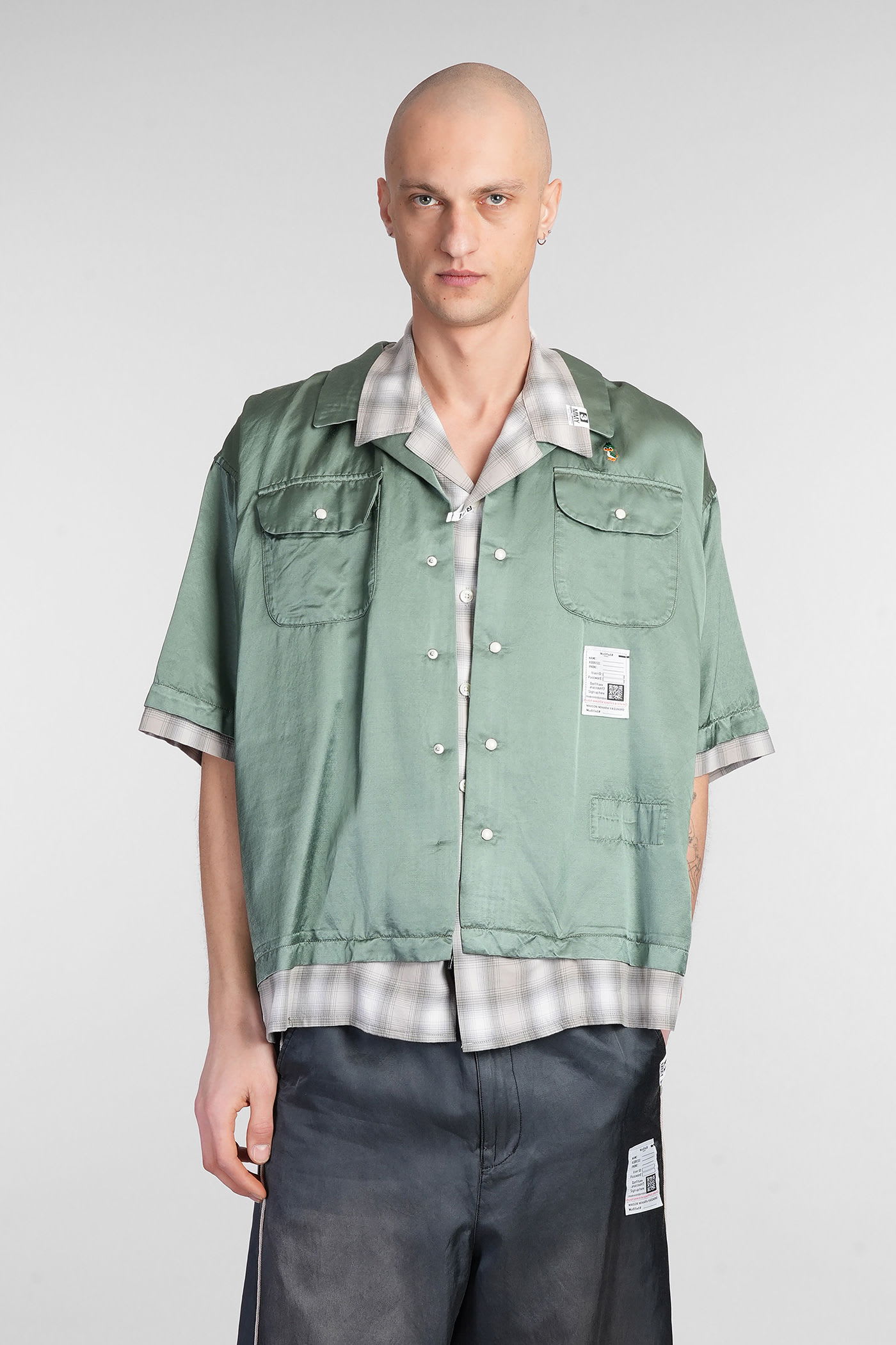 Mihara Yasuhiro Shirt In Khaki Cotton