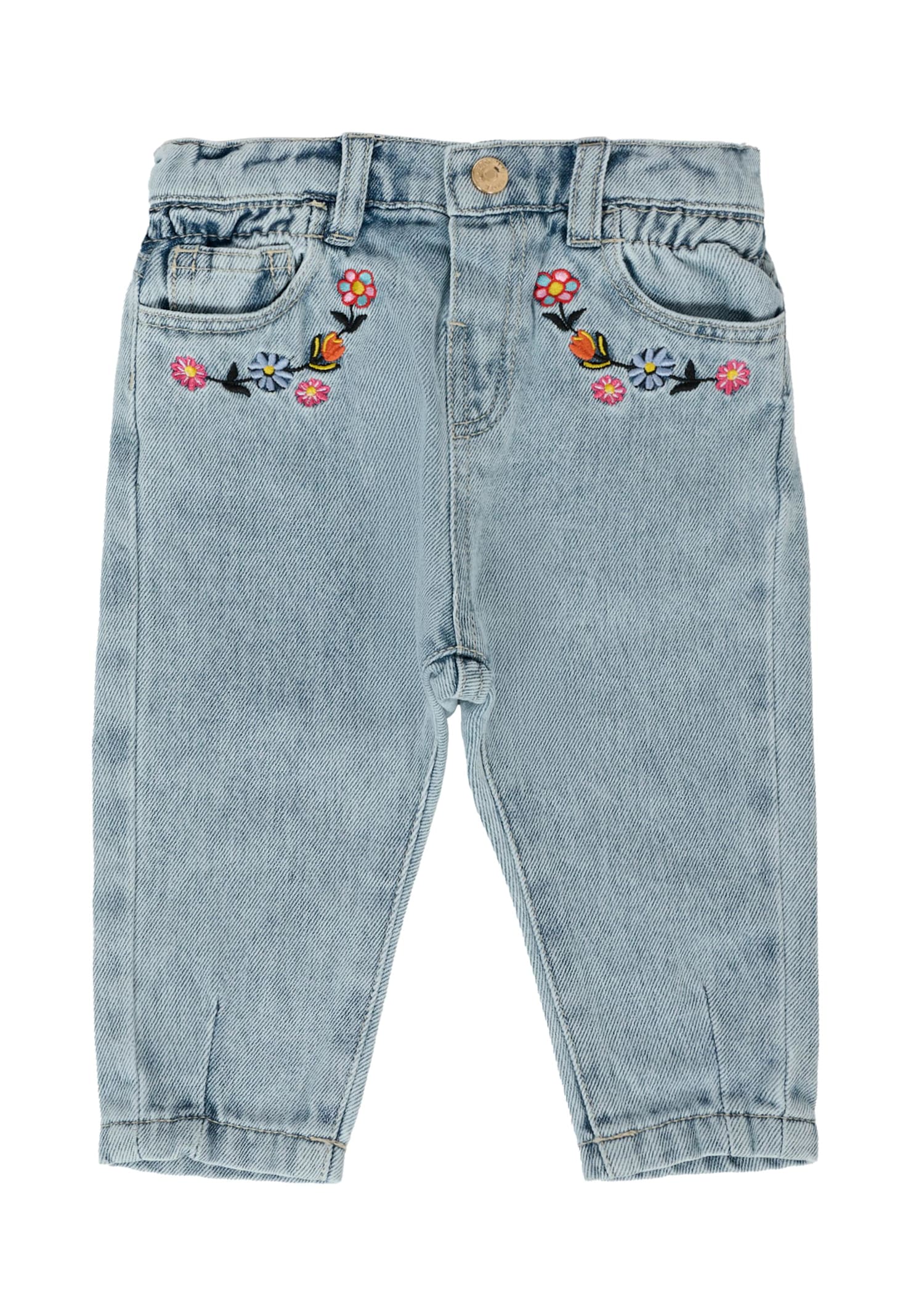 Moschino Denim Jeans For Girl With Flowers