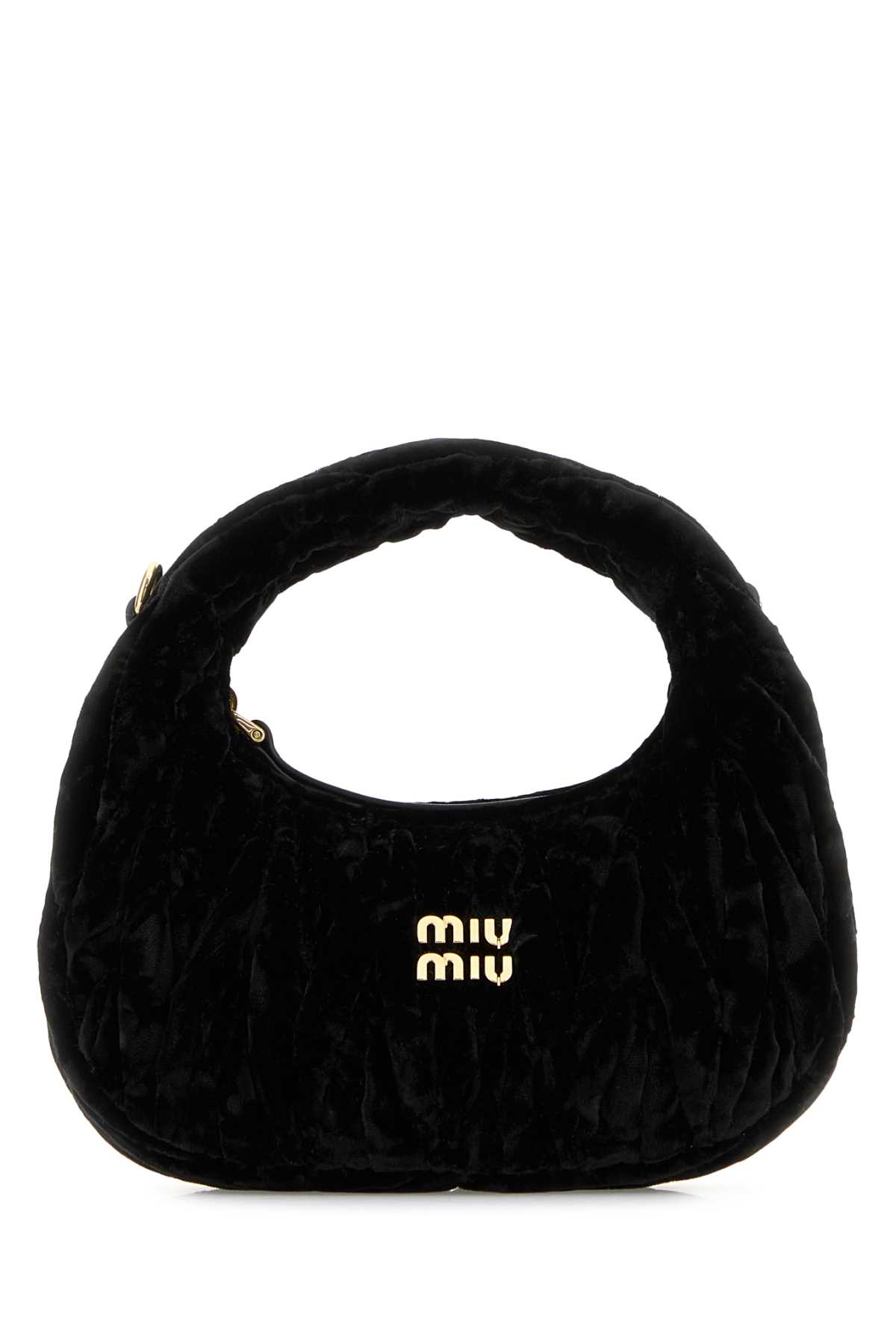 Miu Miu Black Velvet Mini Wander Handbag