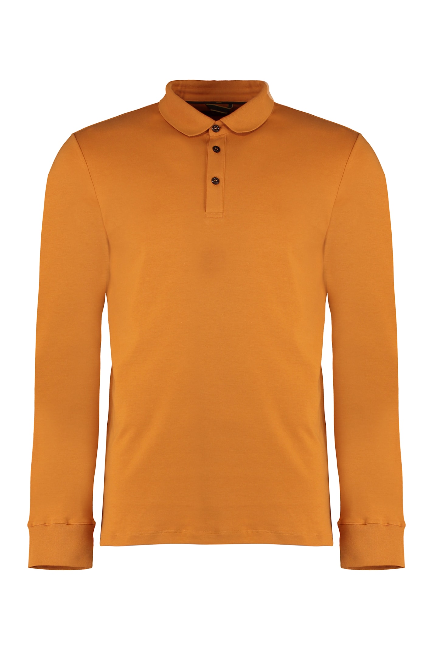 Moorer Taranto Long Sleeve Cotton Polo Shirt