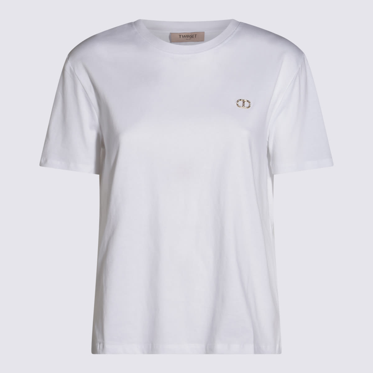 TwinSet White Cotton T-shirt