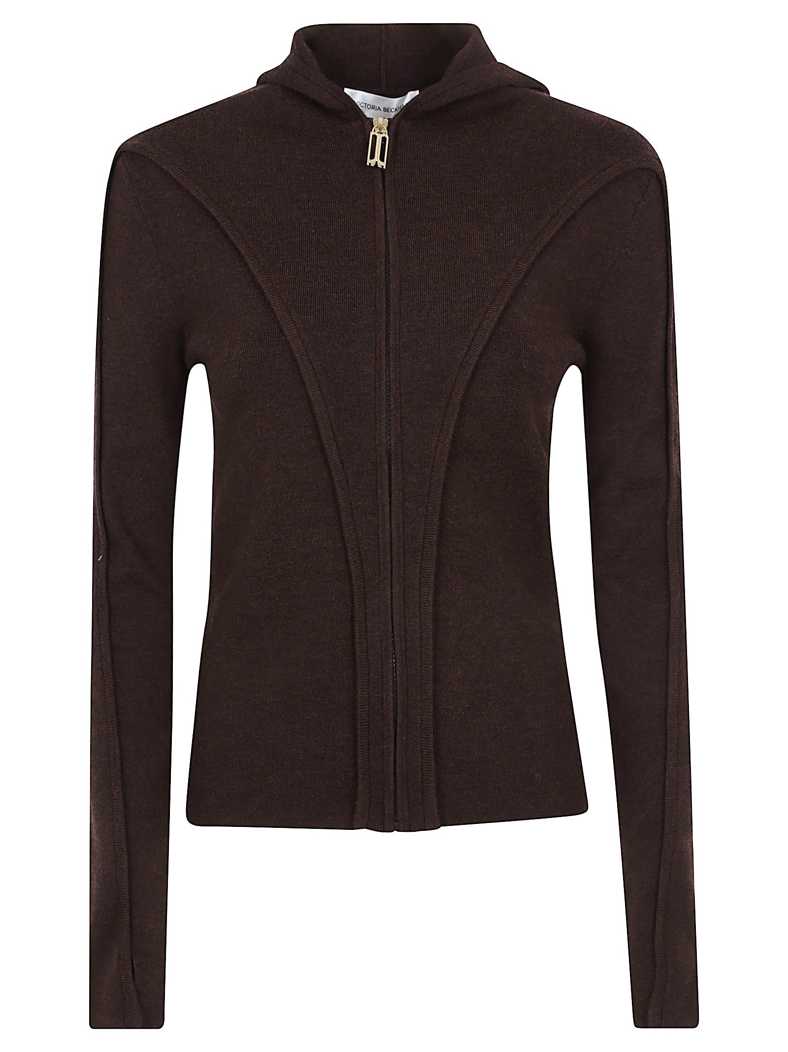 Victoria Beckham Piping Detail Hooded Top