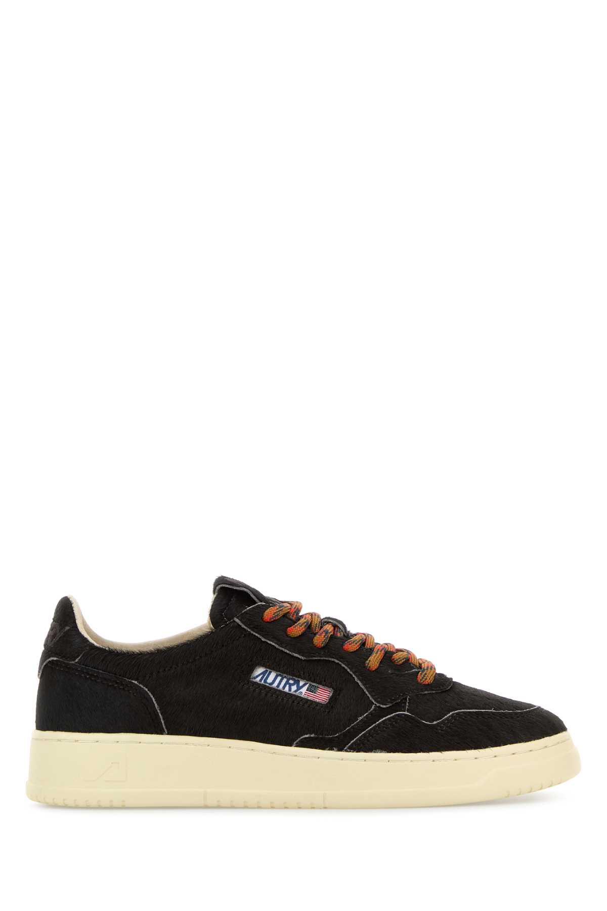 Autry Dark Brown Calf Hair Medalist Sneakers