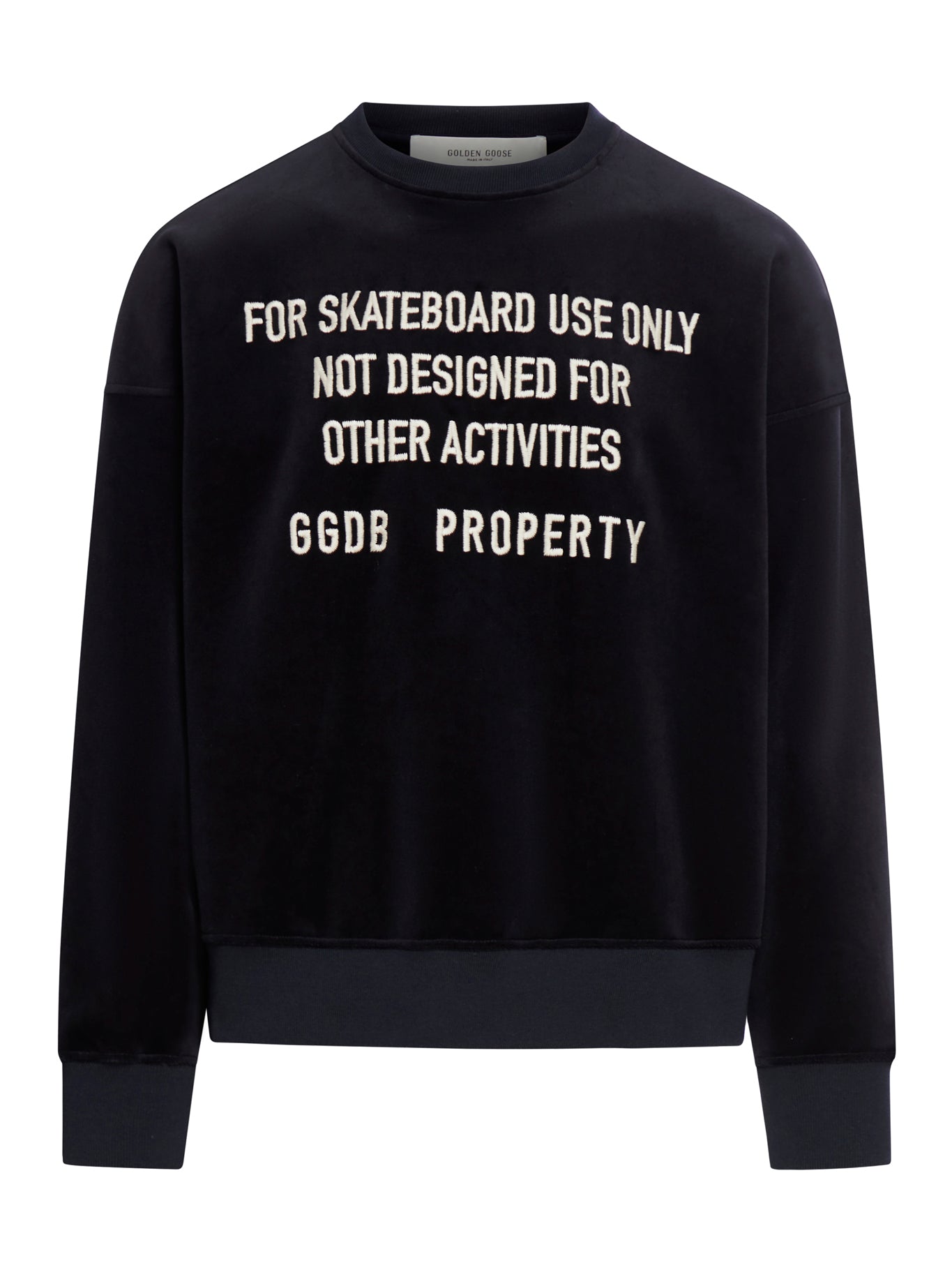 CREW NECK CHENILLE SWEATSHIRT WITH EMBROIDERY - Golden Goose Deluxe Brand - Man