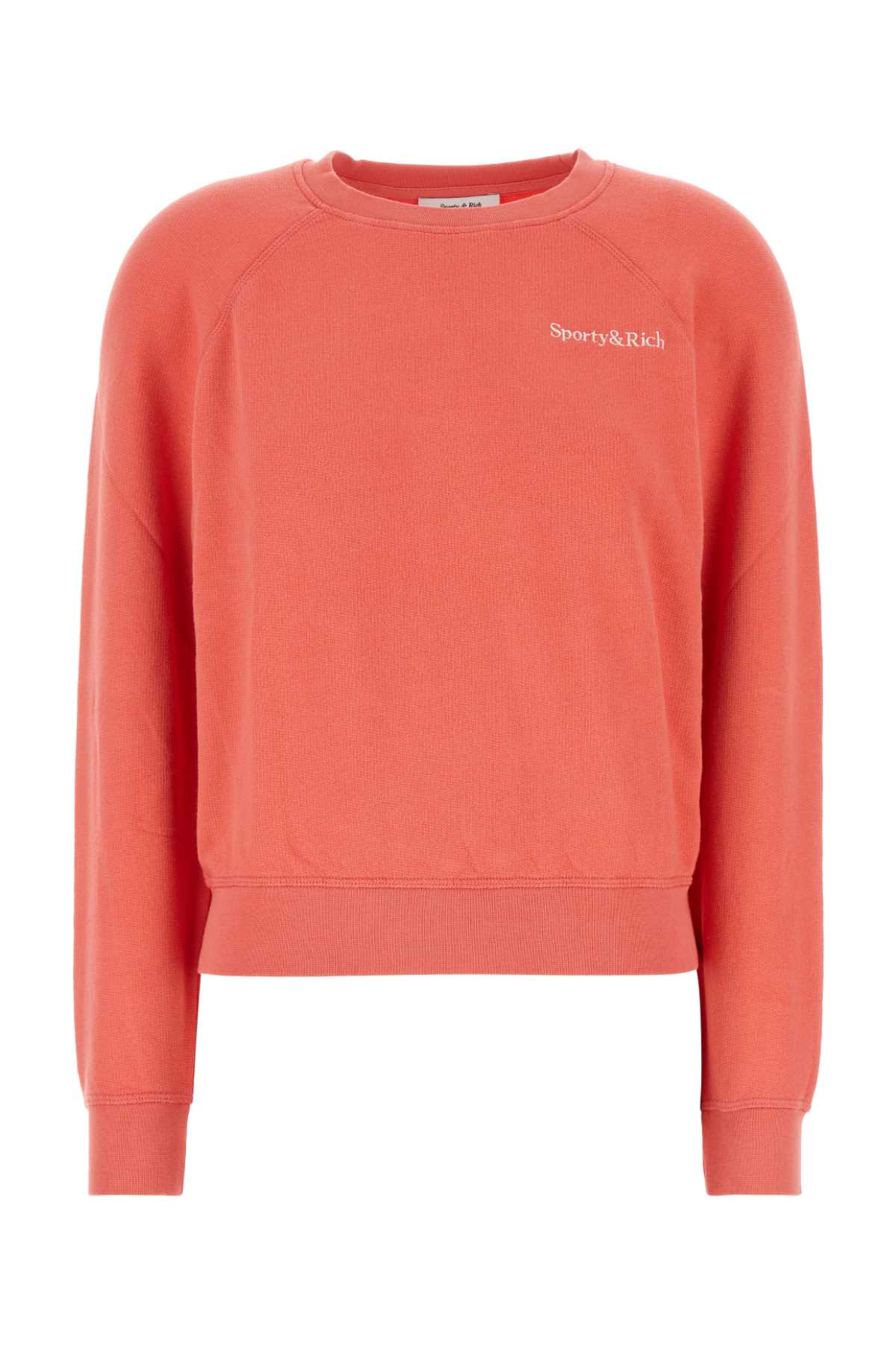 Sporty & Rich Salmon Stretch Cotton Sweatshirt