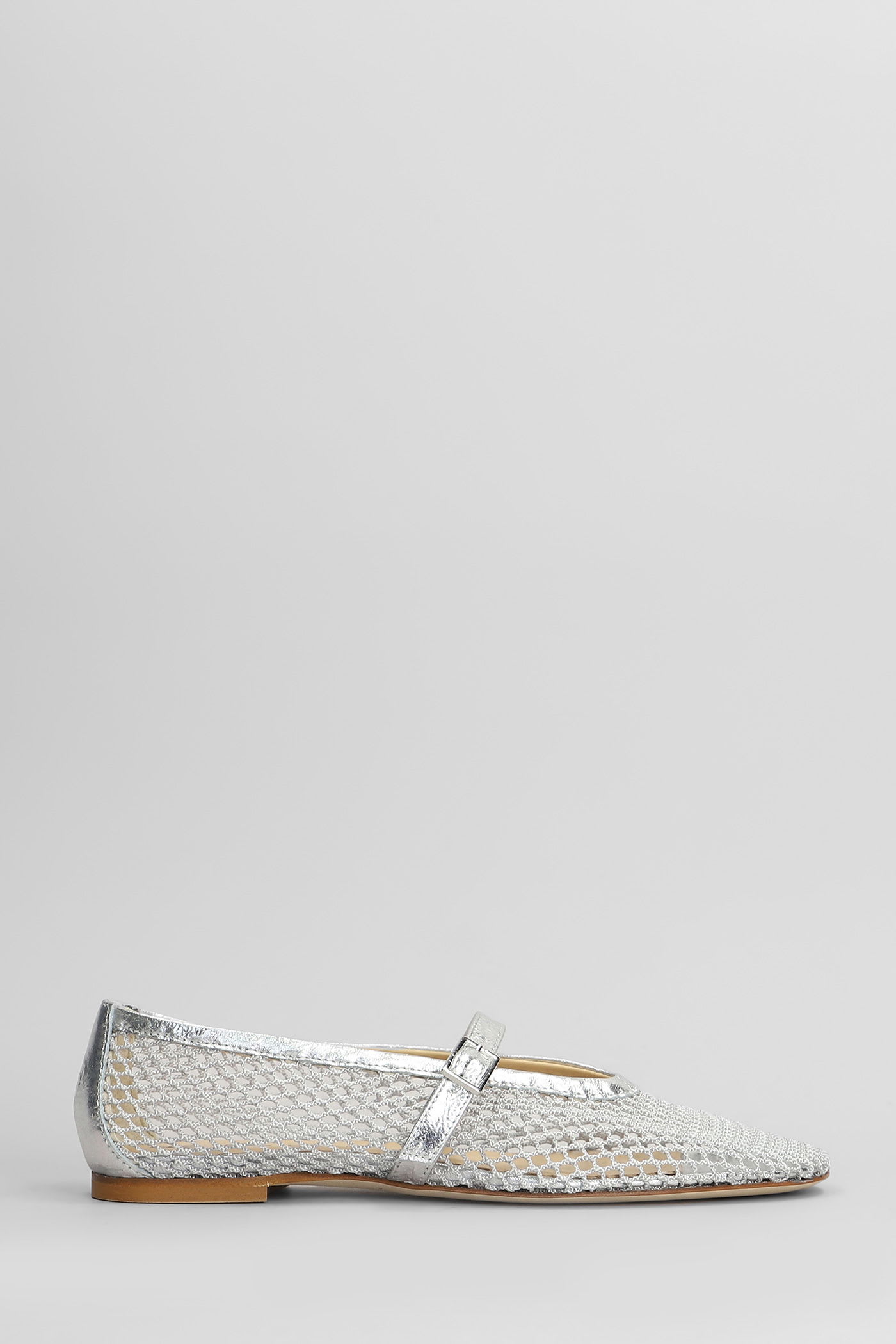 Fabio Rusconi Ballet Flats In Silver Leather
