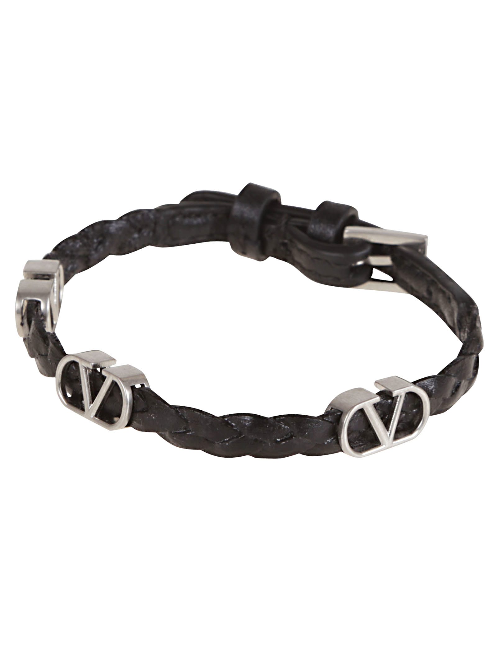 Valentino Garavani Leather Bracelet Vlogo Signature
