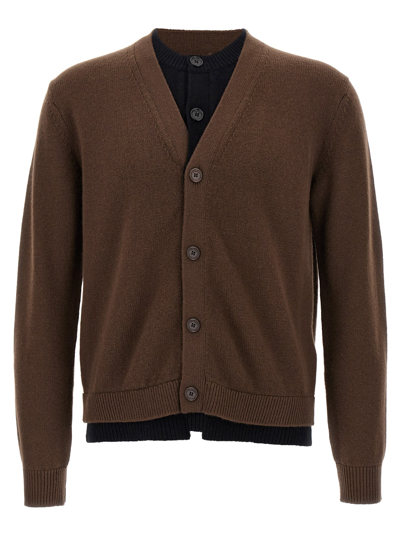J. W. Anderson contrast Layered Cardigan