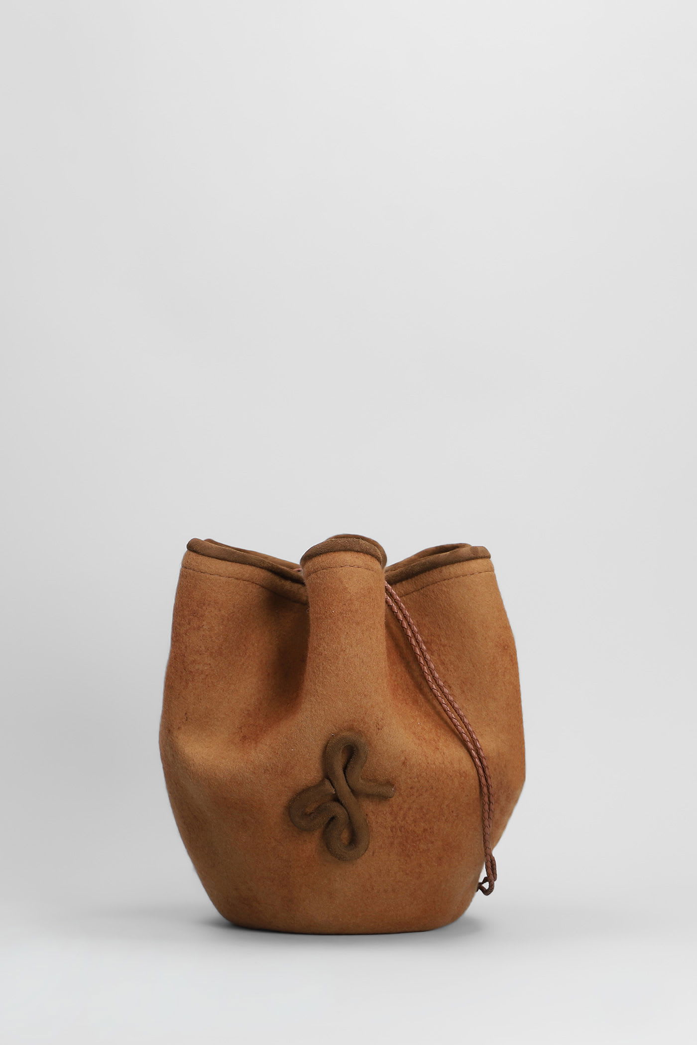 Ruslan Baginskiy The Hatbag Shoulder Bag In Beige Wool