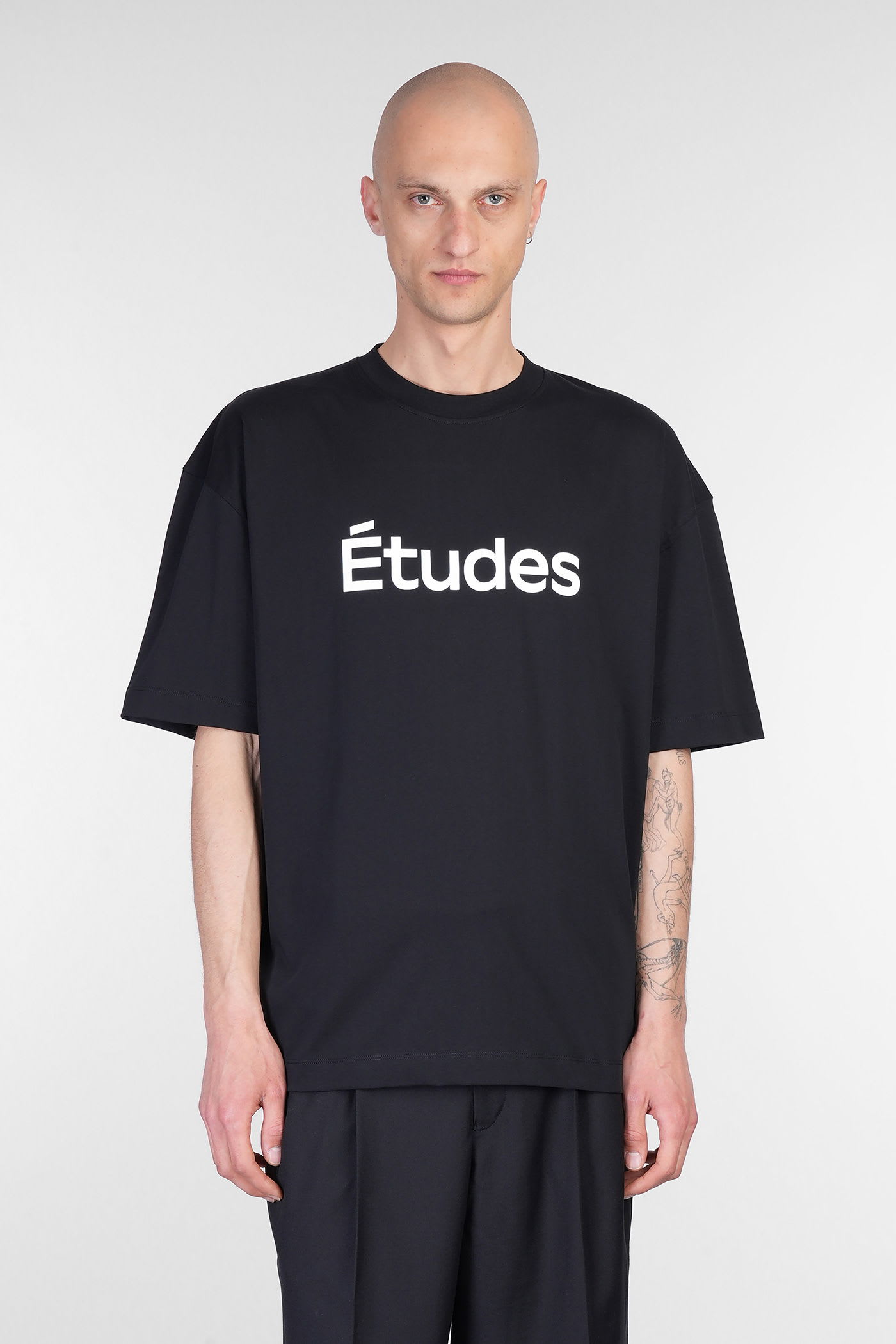 Études T-shirt In Black Cotton