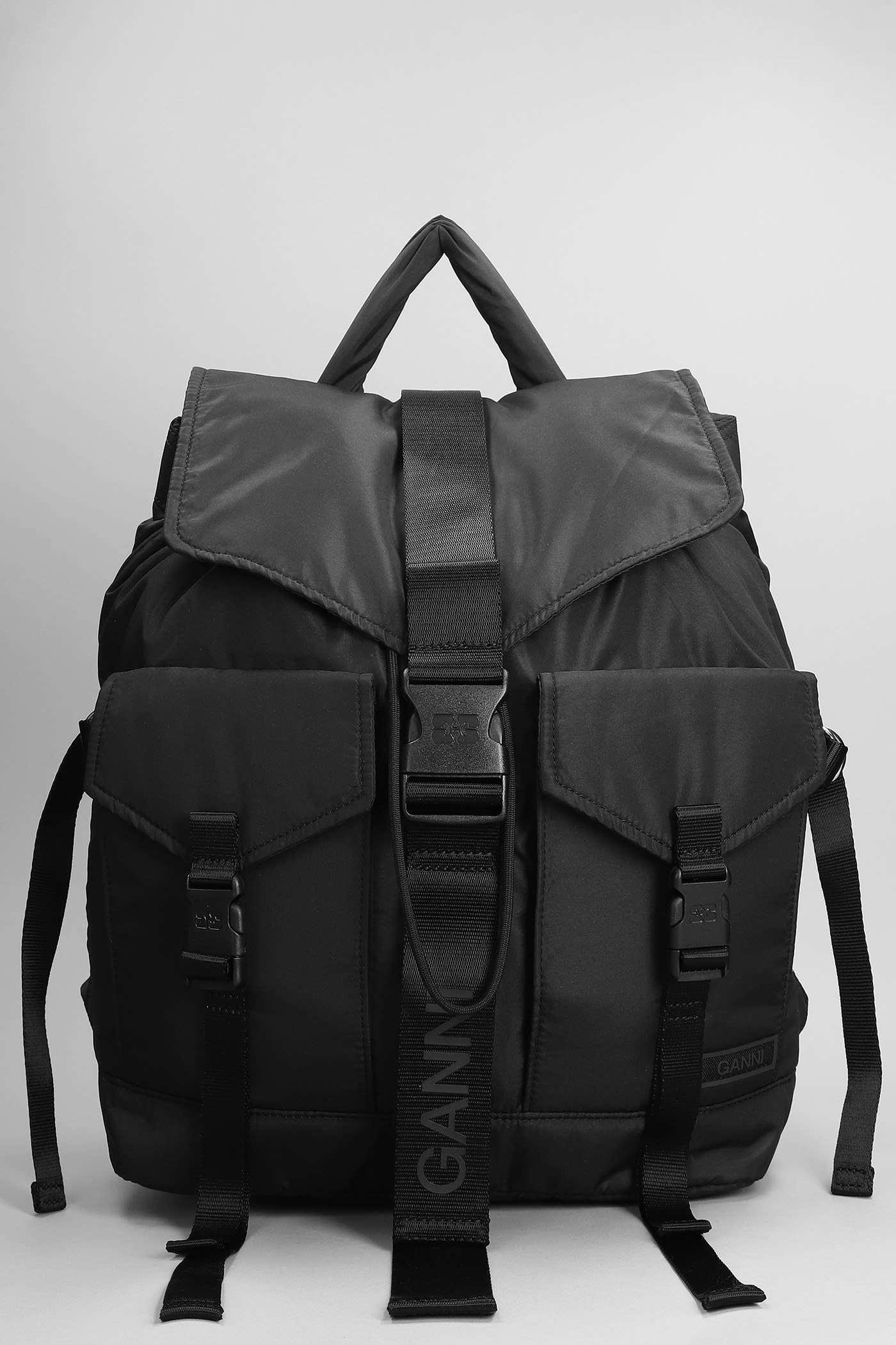 Ganni Tech Black Backpack