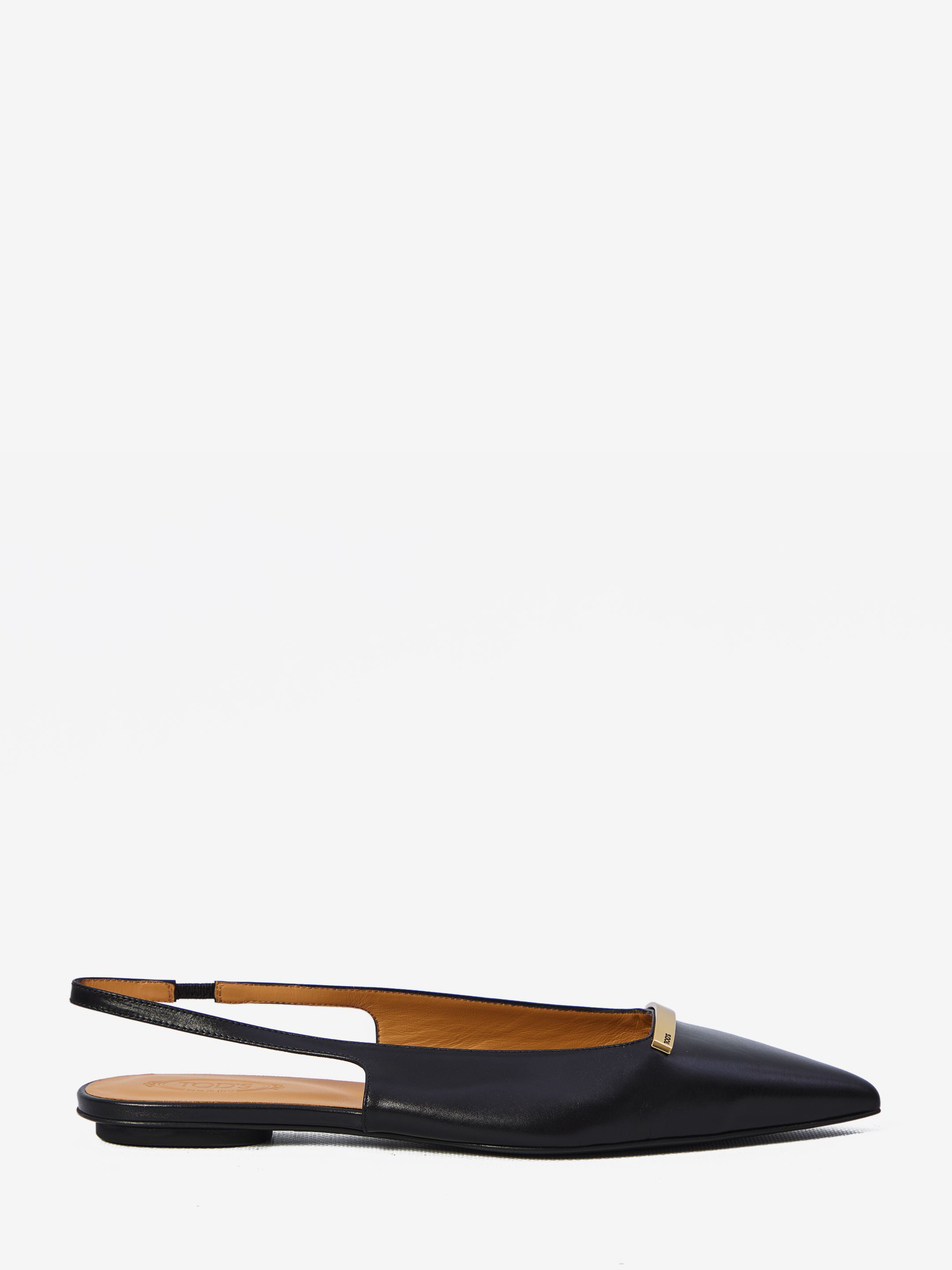 Leather slingback ballerinas