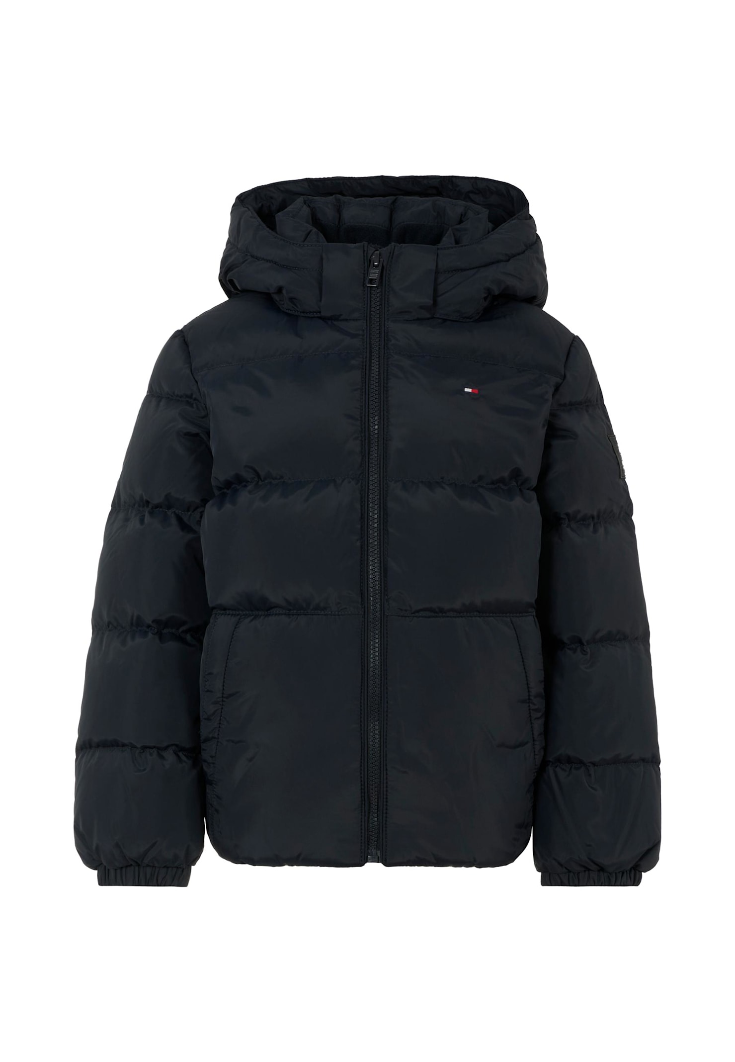 Tommy Hilfiger Blue Down Jacket For Kids With Logo