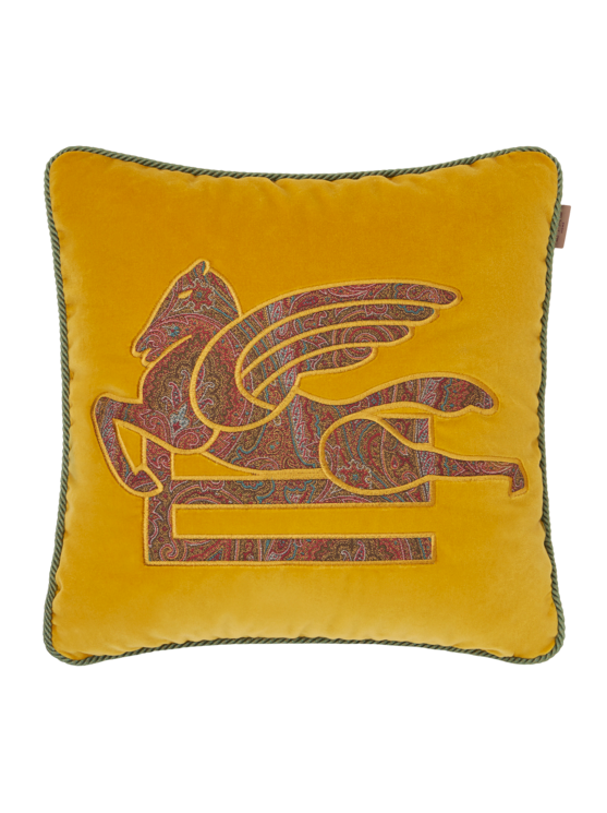 Etro, Coussin Brodé, Jaune
