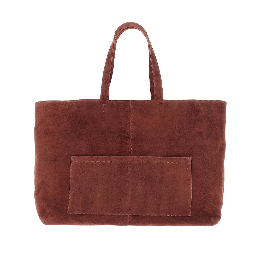 AUTENTICA 504 Suede leather shopping bag Woman