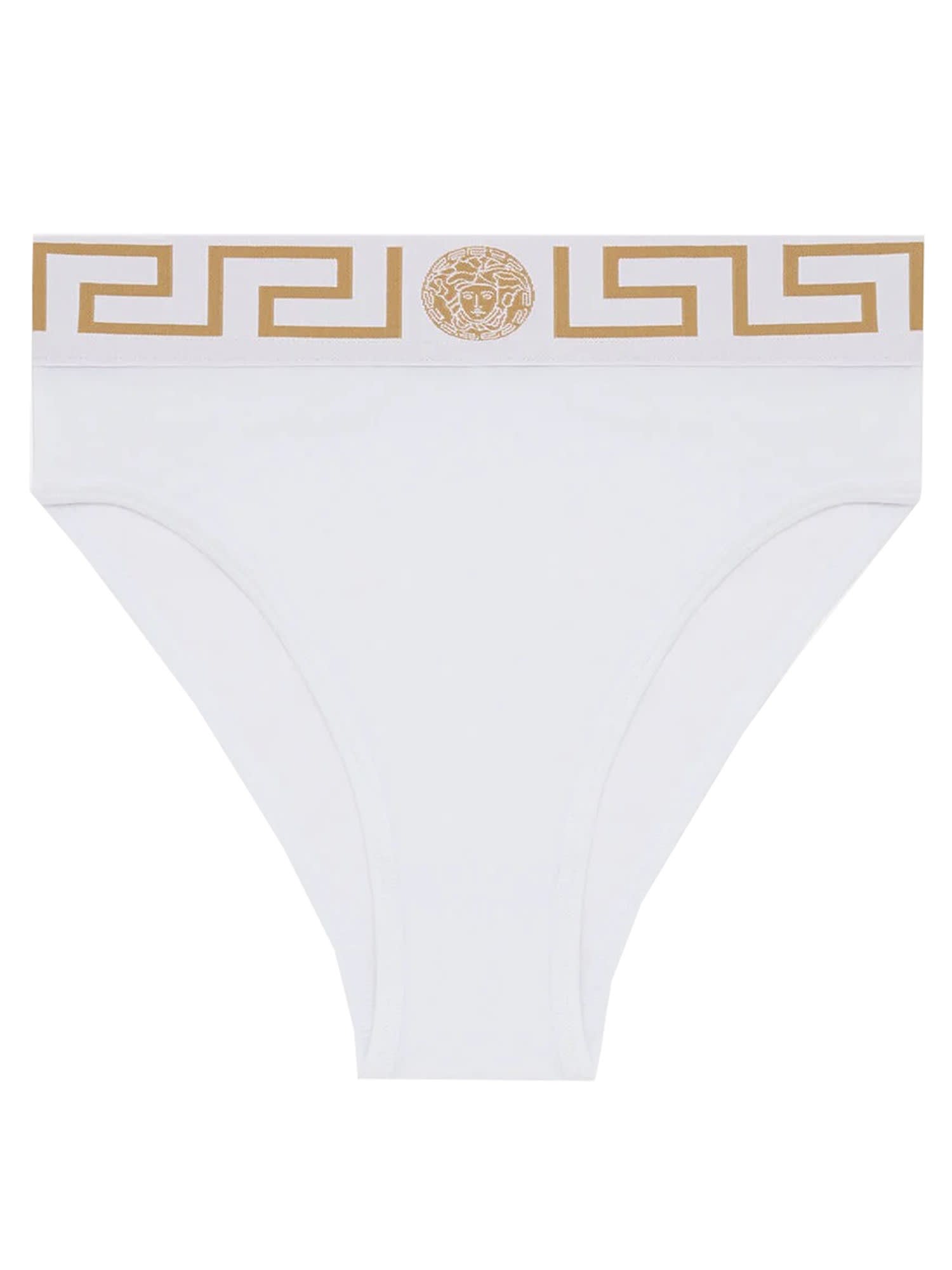 Versace Greca Border High Leg Briefs