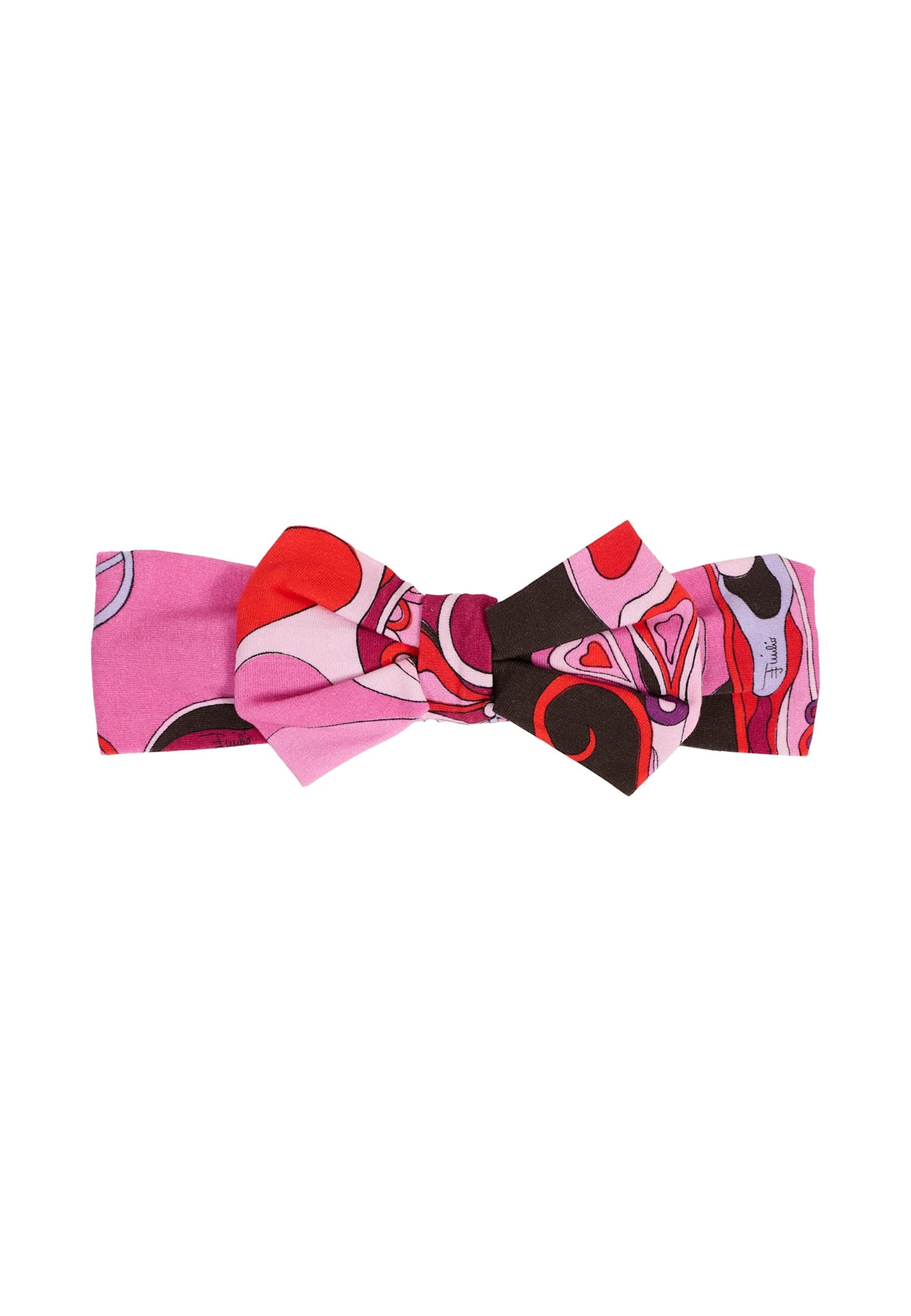 Pucci Fuchsia Band For Baby Girl With Print