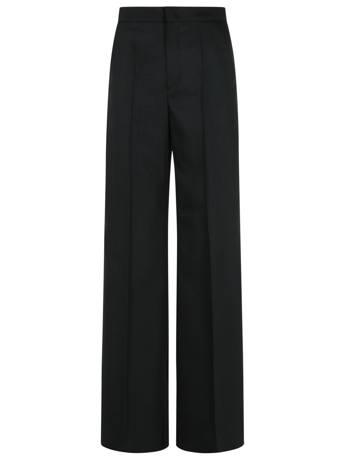 Max Mara fernet Straight Black Virgin Wool Pants