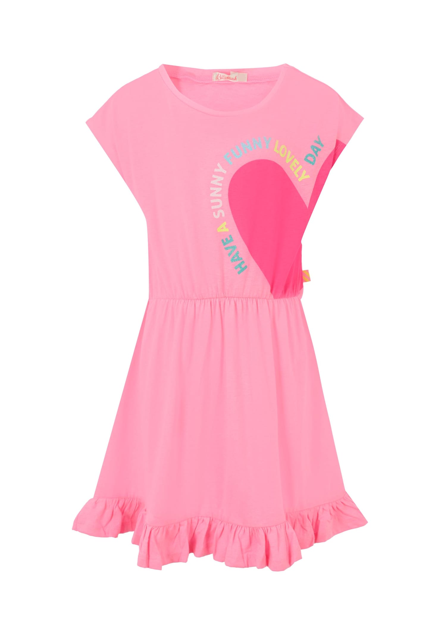 Billieblush Pink Dress For Girl With Coeur