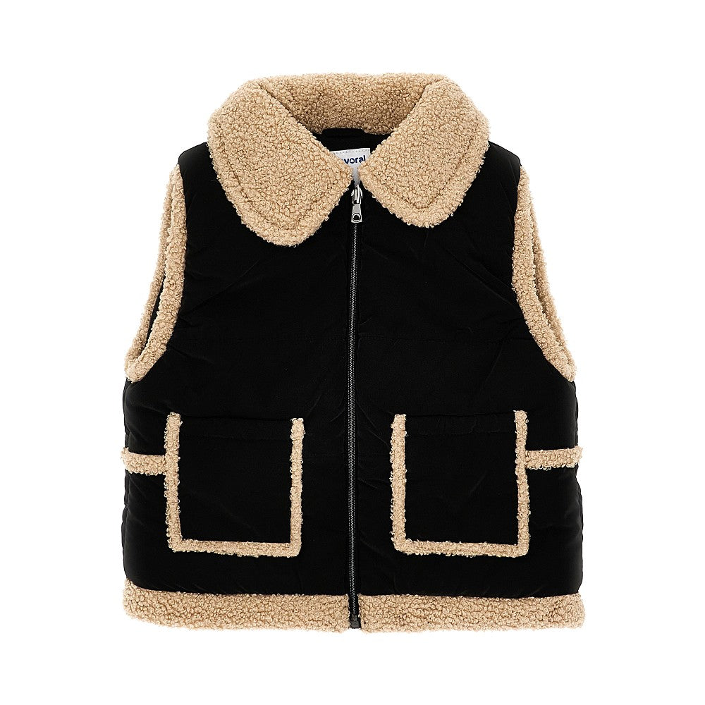 MAYORAL Shearling-effect padded vest Kids