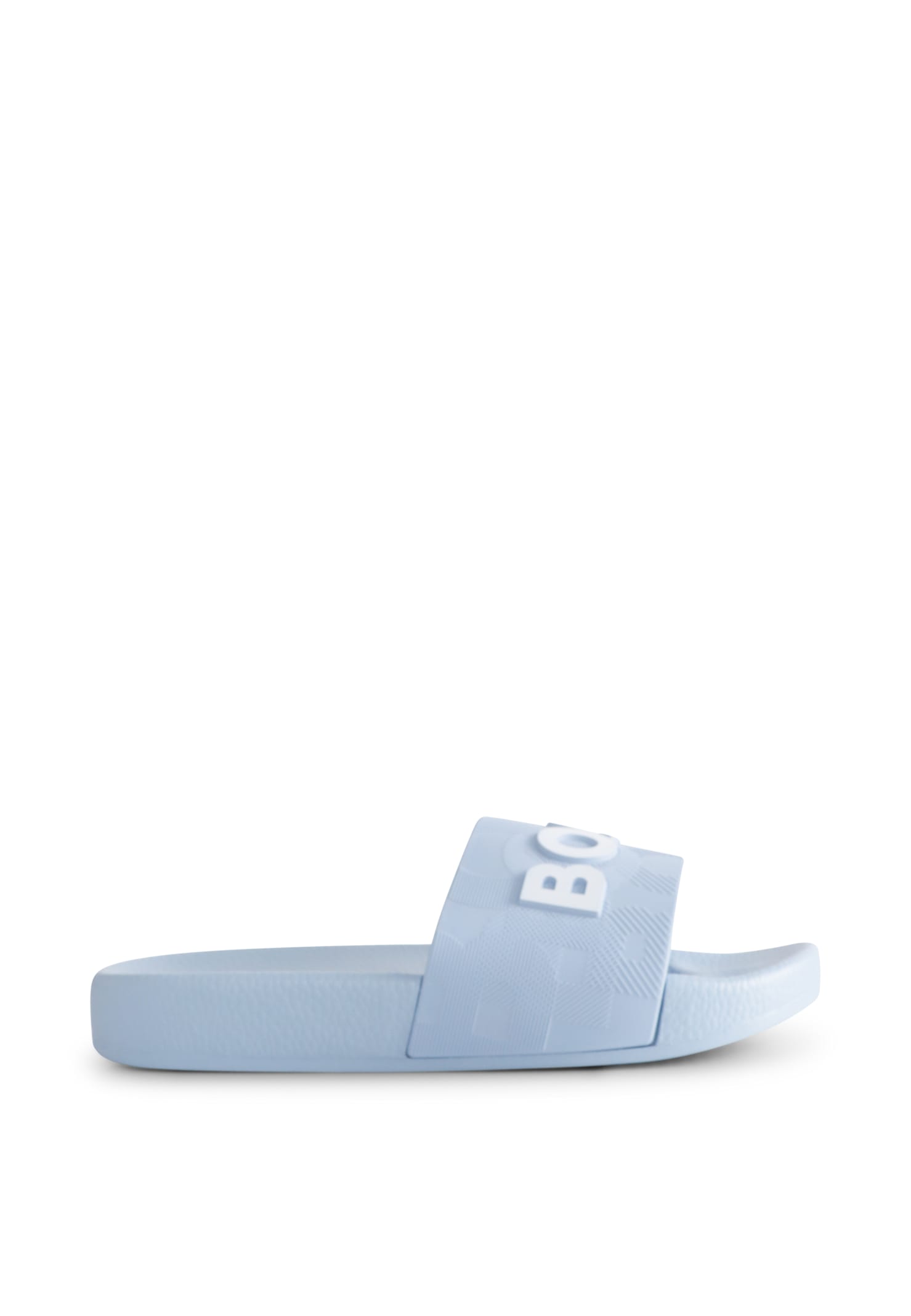Hugo Boss Light Blue Slippers For Boy With Logo