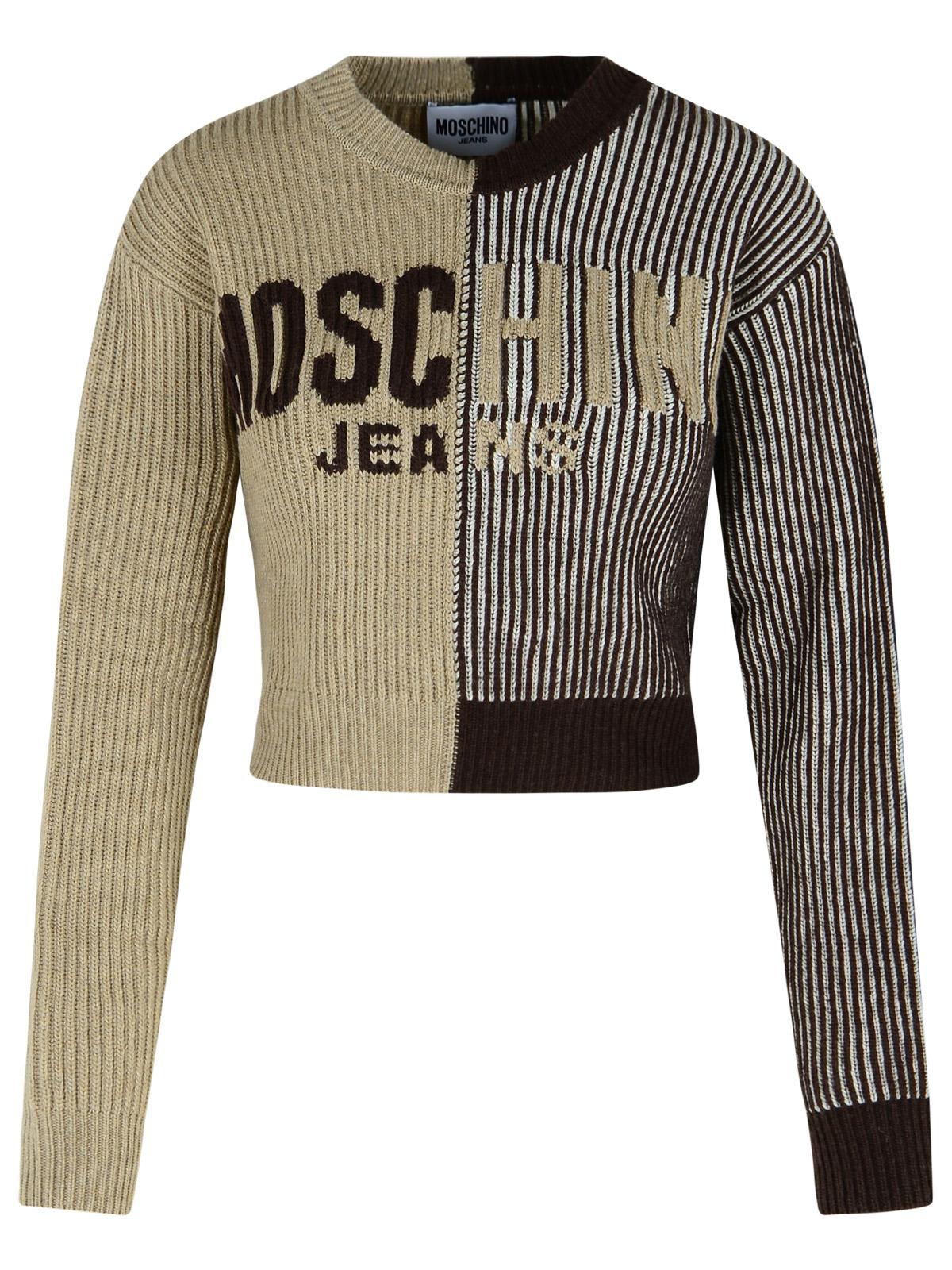 M05CH1N0 Jeans Two-tone Cashmere Blend Sweater