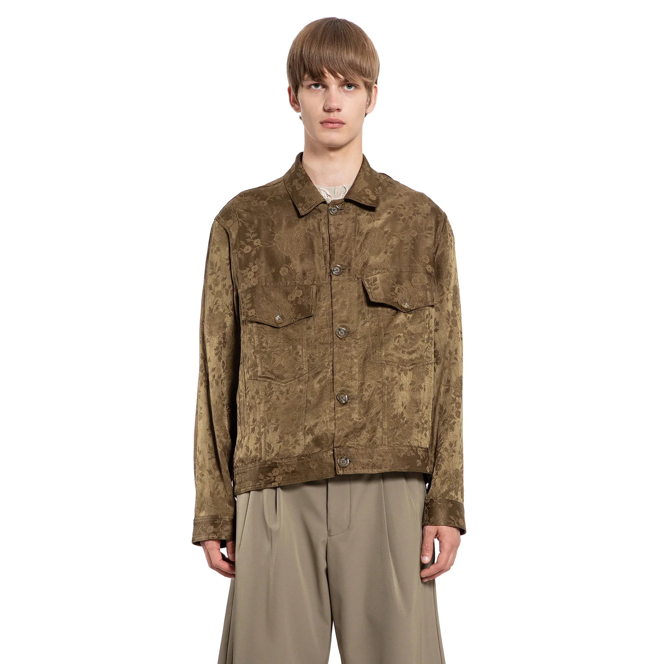 Floral Jacquard Worker Jacket