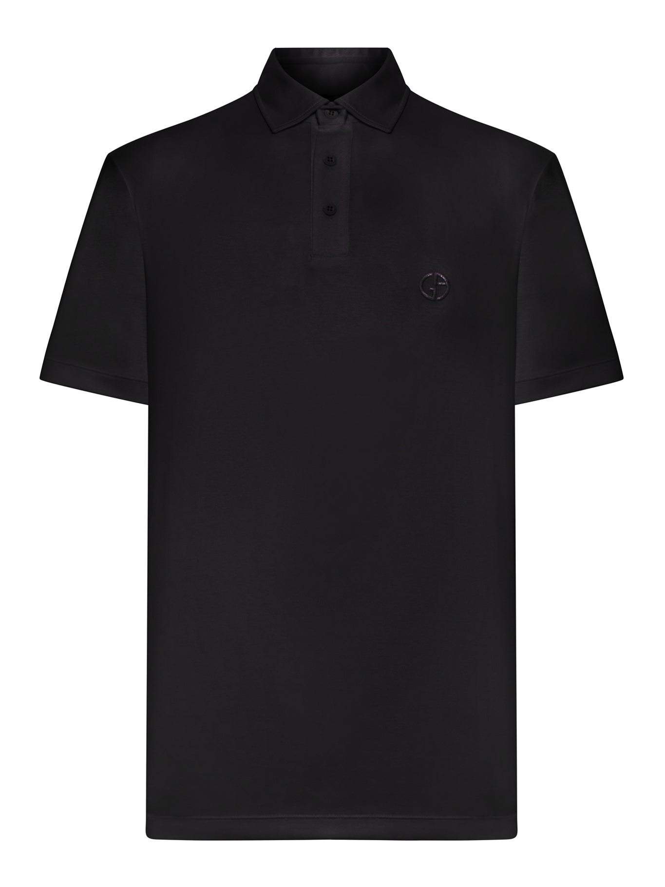 棉质Polo衫（互锁LOGO款）- Giorgio Armani - 男士