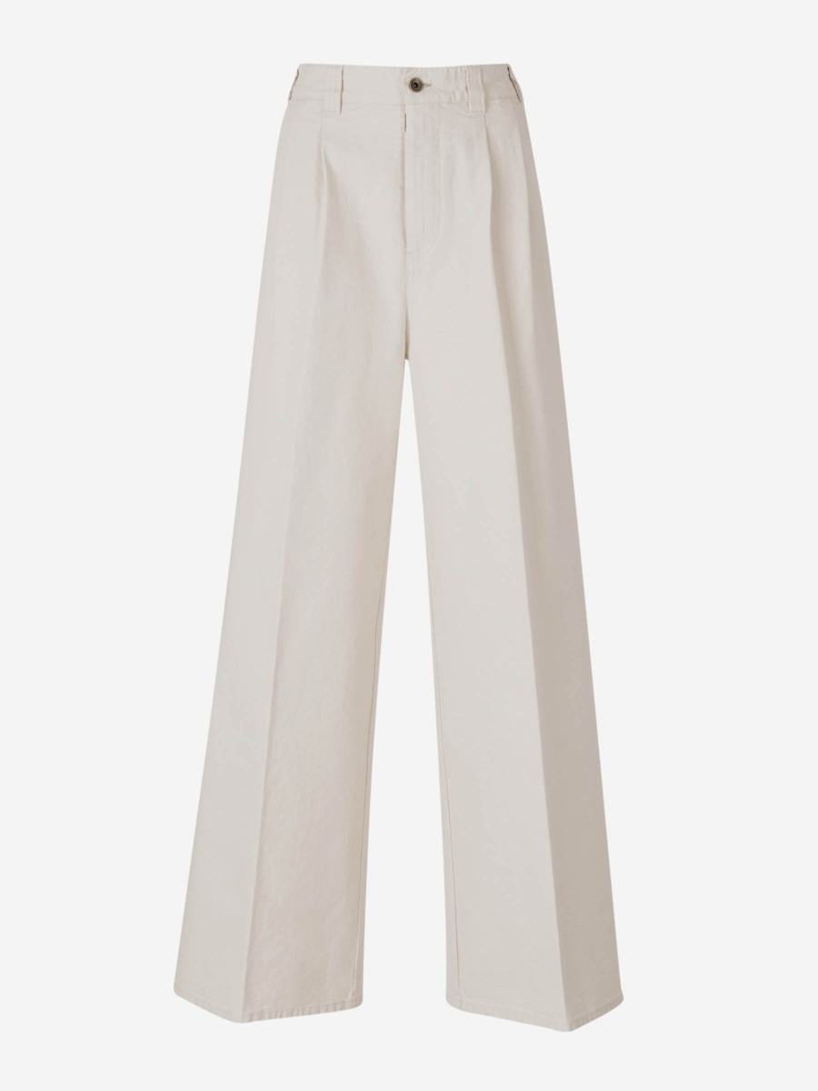 Maison Margiela Wide Leg Cotton Pants