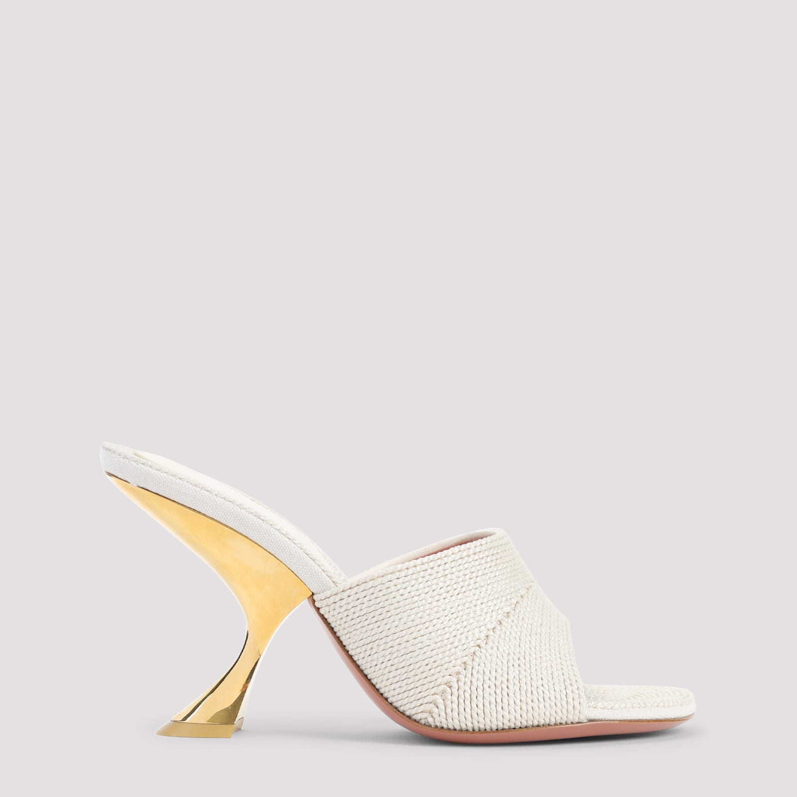 Amina Muaddi Taylor Woven 90 Slipper Sandals