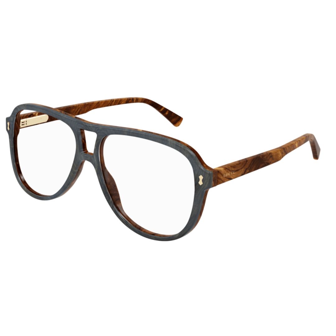Gucci Eyewear Gg1044o003 Blue Brown Transparen