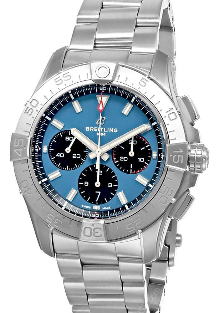 BREITLING Avenger B01 Chronograph 44MM Blue Dial Men's Watch AB0147101C1A1