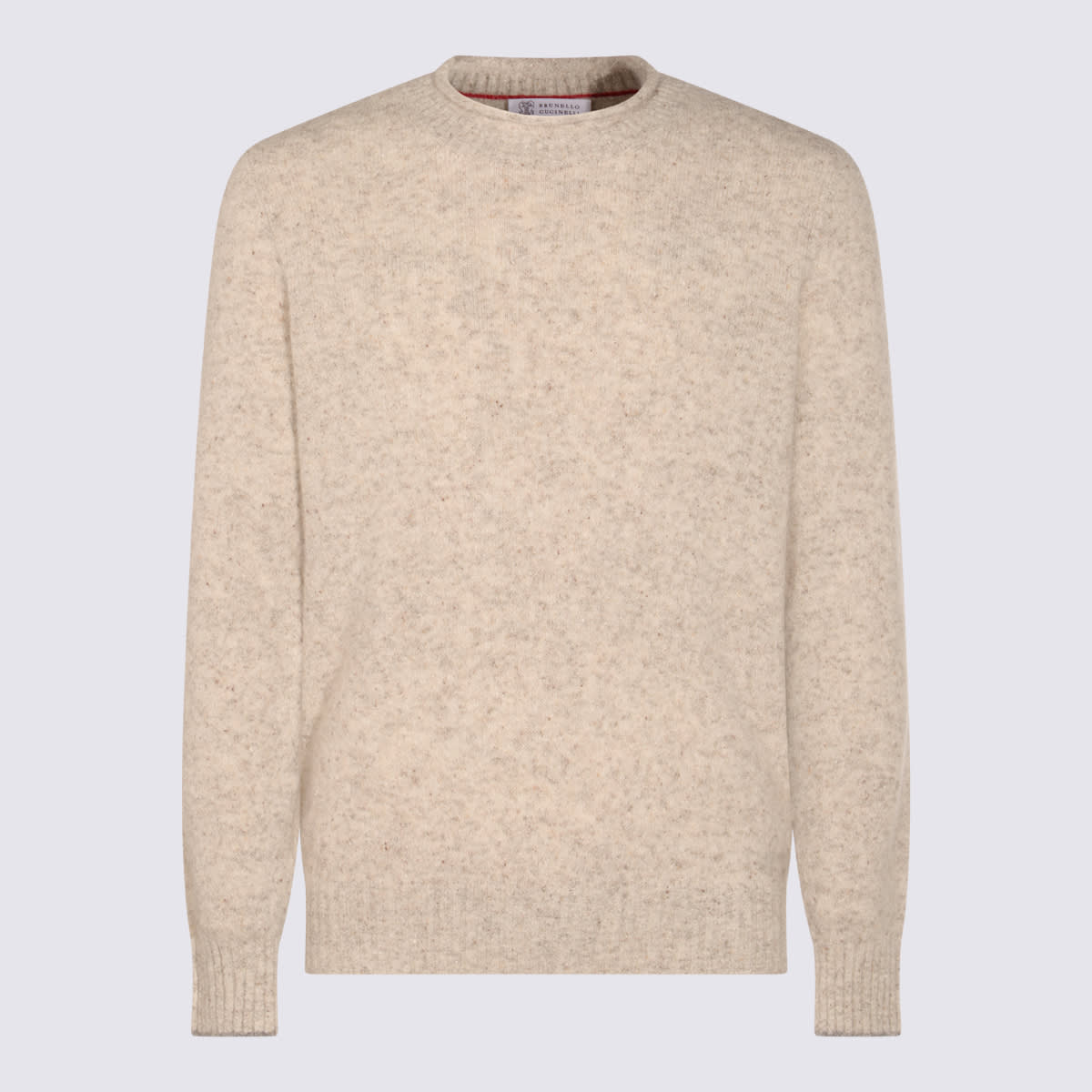 Brunello Cucinelli Cream Wool Knitwear