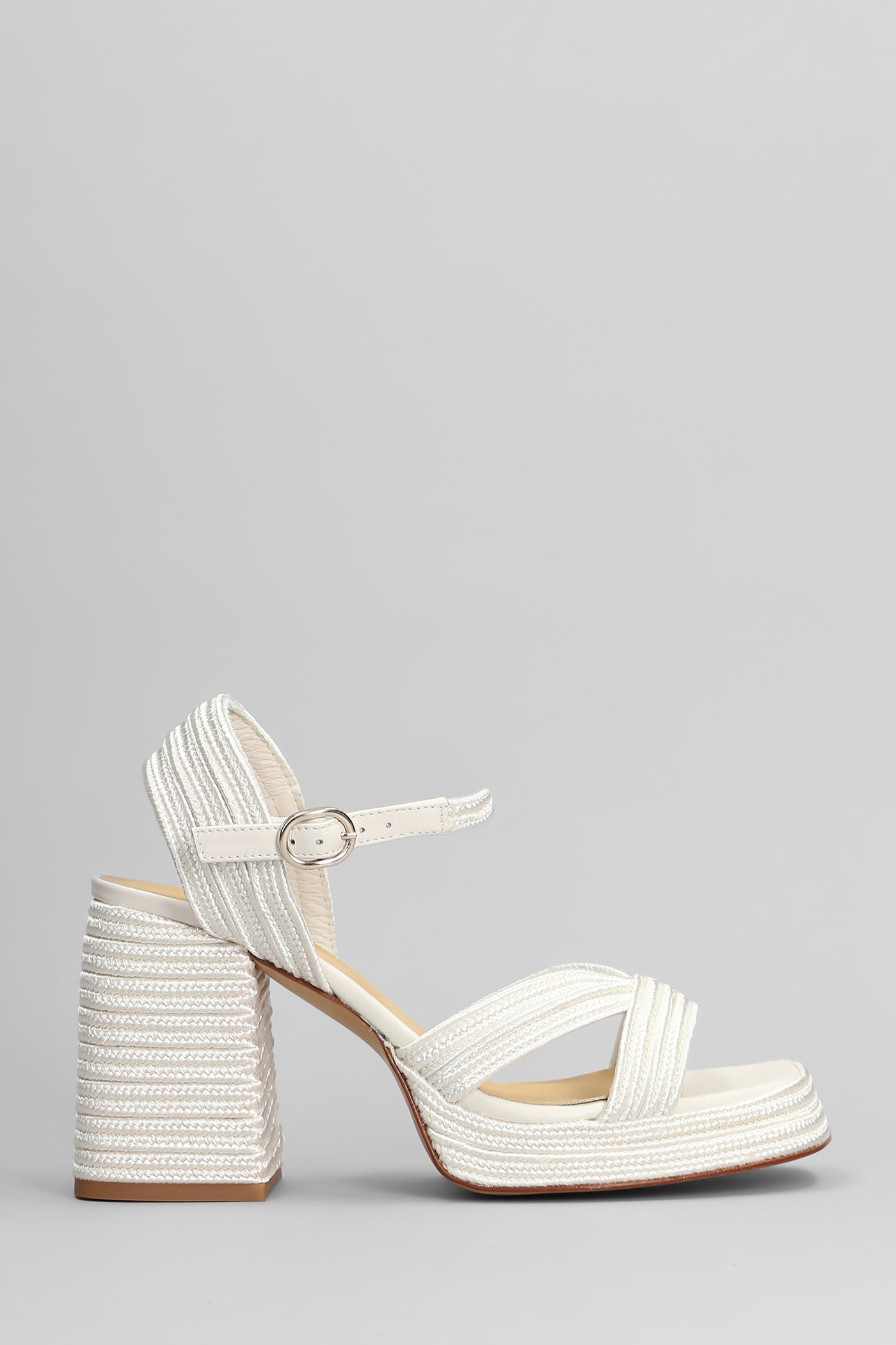 Castañer Valle-142 Sandals In White Fabric