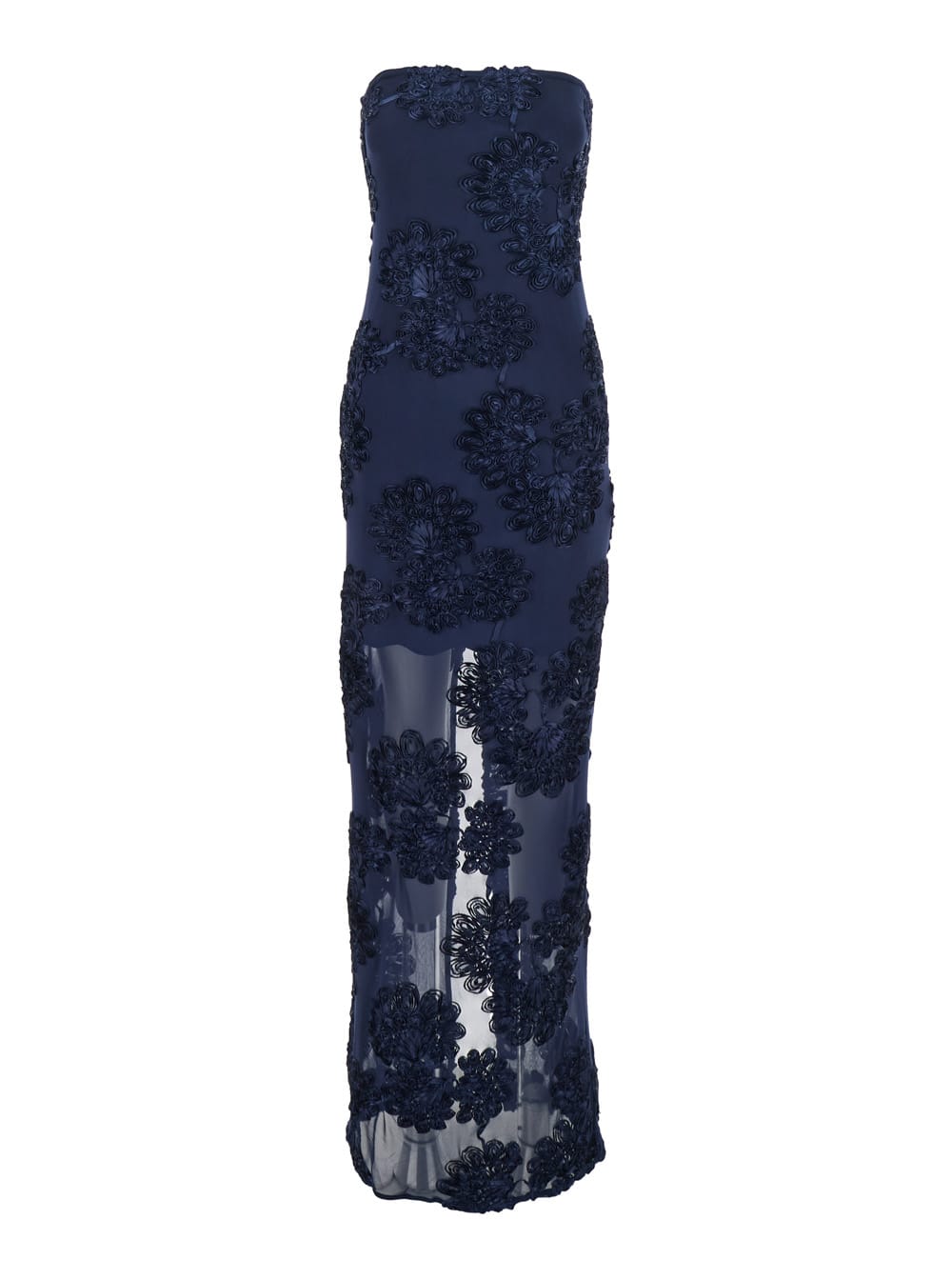 Rotate by Birger Christensen 3d Mesh Maxi Dress
