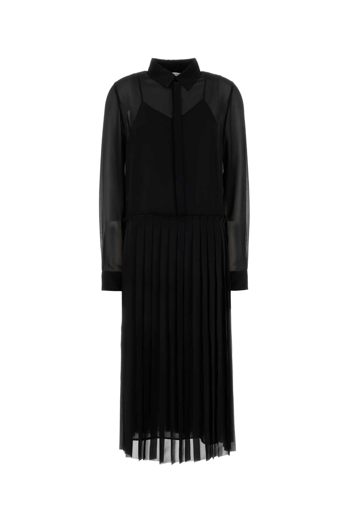 Ami Alexandre Mattiussi Black Polyester Shirt Dress