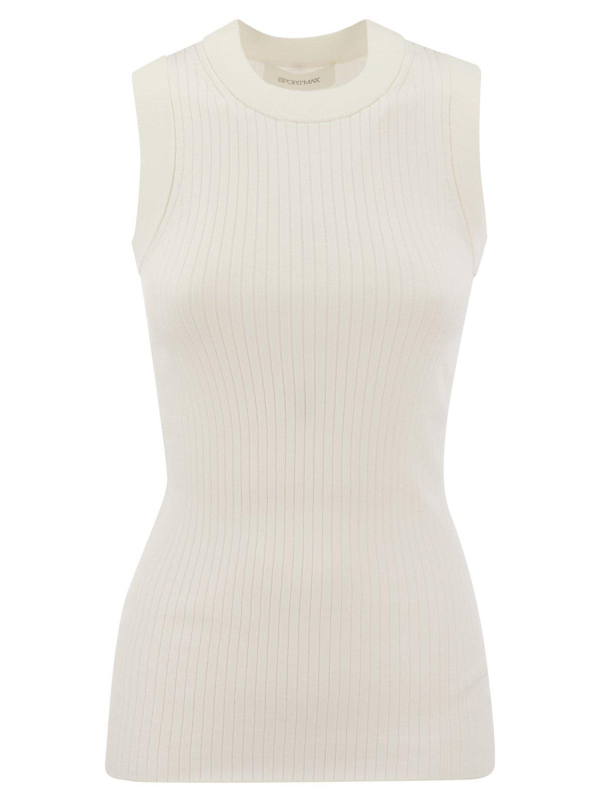 SportMax White Cotton Tank Top