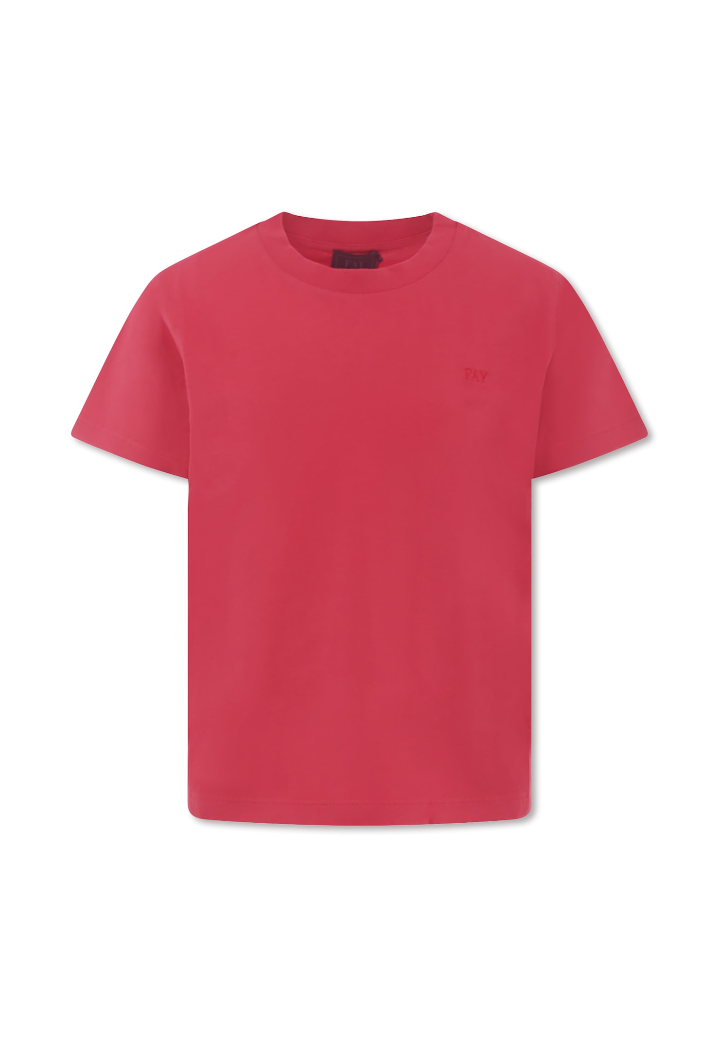 Fay Red T-shirt For Boy With Logo